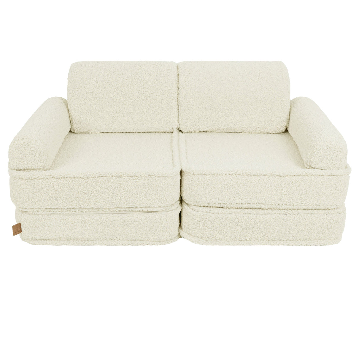 MeowBaby® Cream BEARLY Play Sofa | Bearly Kids Play Sofa Pocket Plus