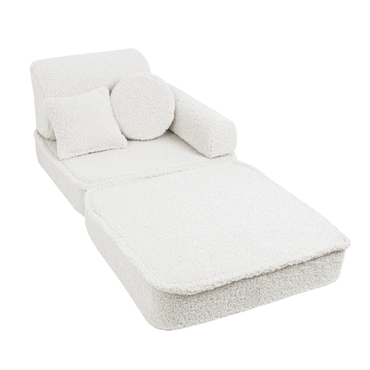 MeowBaby® Cream BEARLY Play Sofa | Bearly Kids Play Sofa Pocket Plus