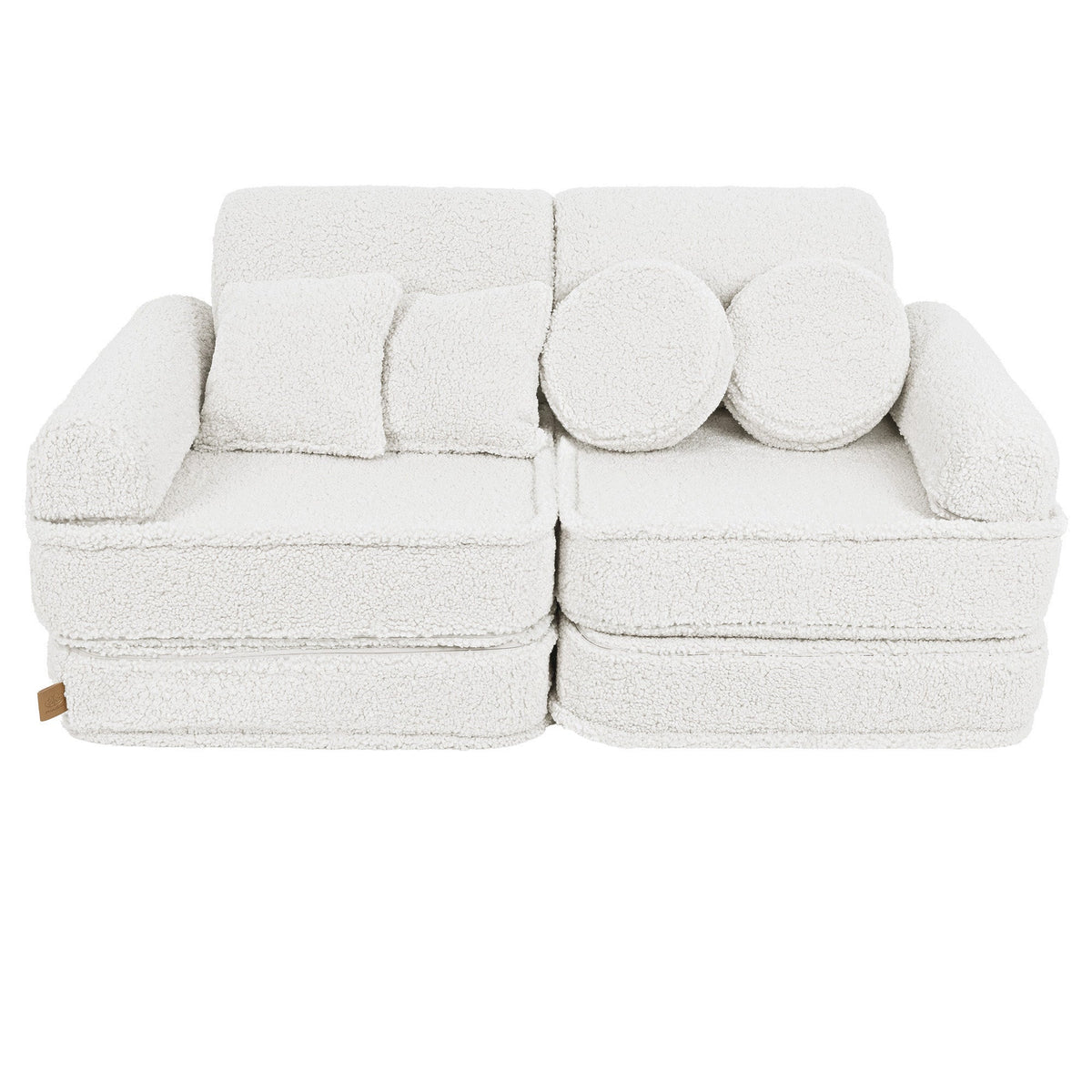 White Kids Play Sofa Meowbaby Bearly | Play couch for kids white | childrens play sofa | modular play couch for kids | Play Sofa for Kids |