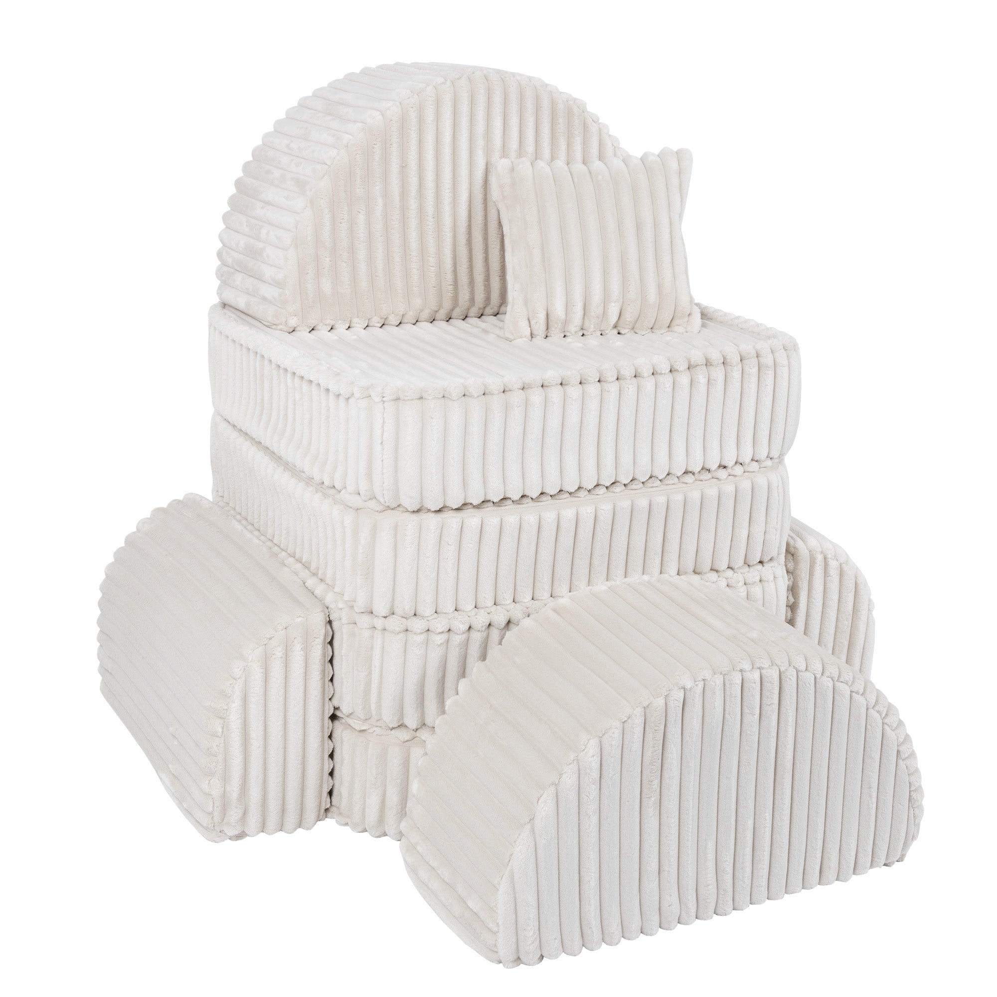 MeowBaby Churros Play Sofa | Kids Play Sofa | Play Couch | Corduroy Soft Play Sofa | Modular Sofa for Kids |