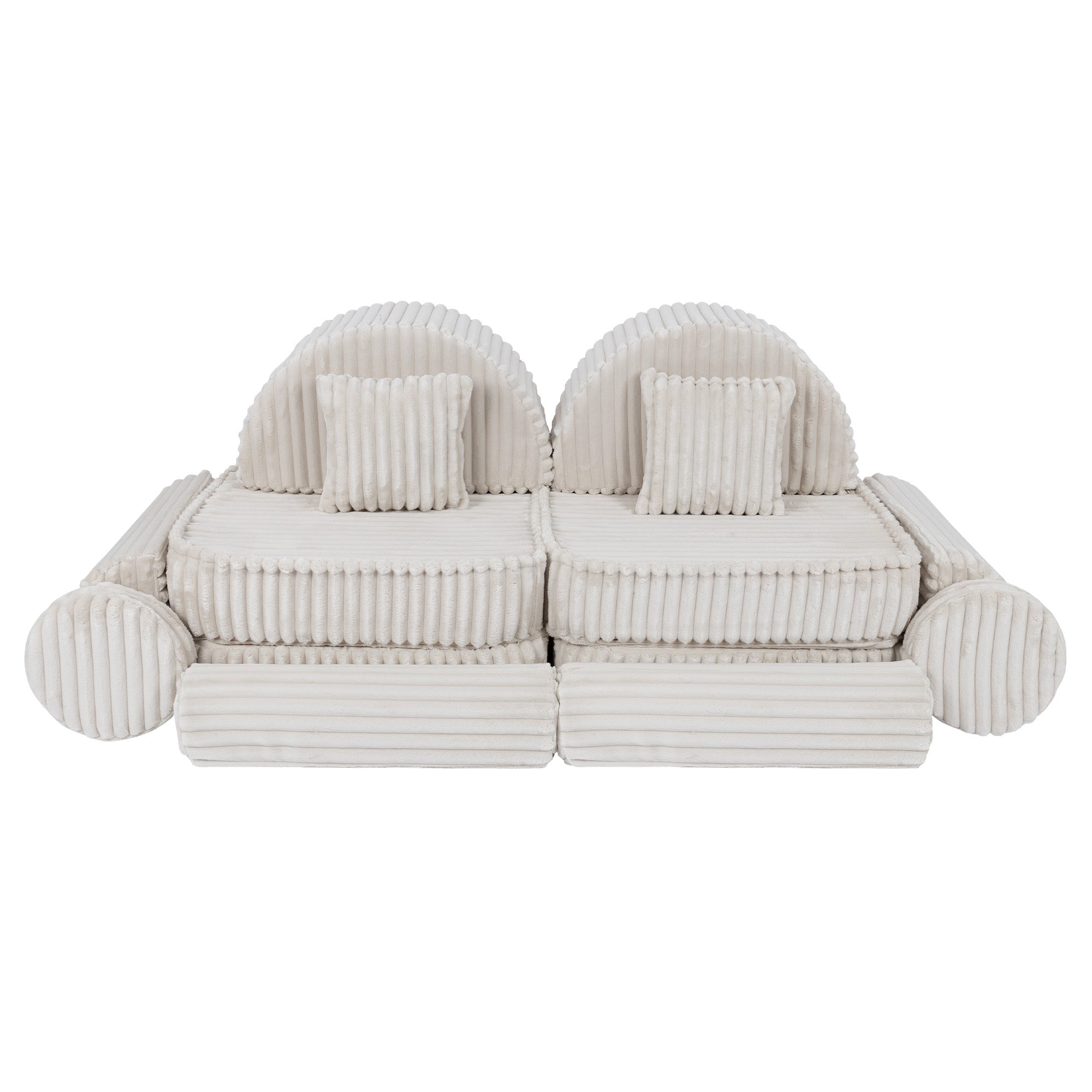 MeowBaby Churros Play Sofa | Kids Play Sofa | Play Couch | Corduroy Soft Play Sofa | Modular Sofa for Kids |