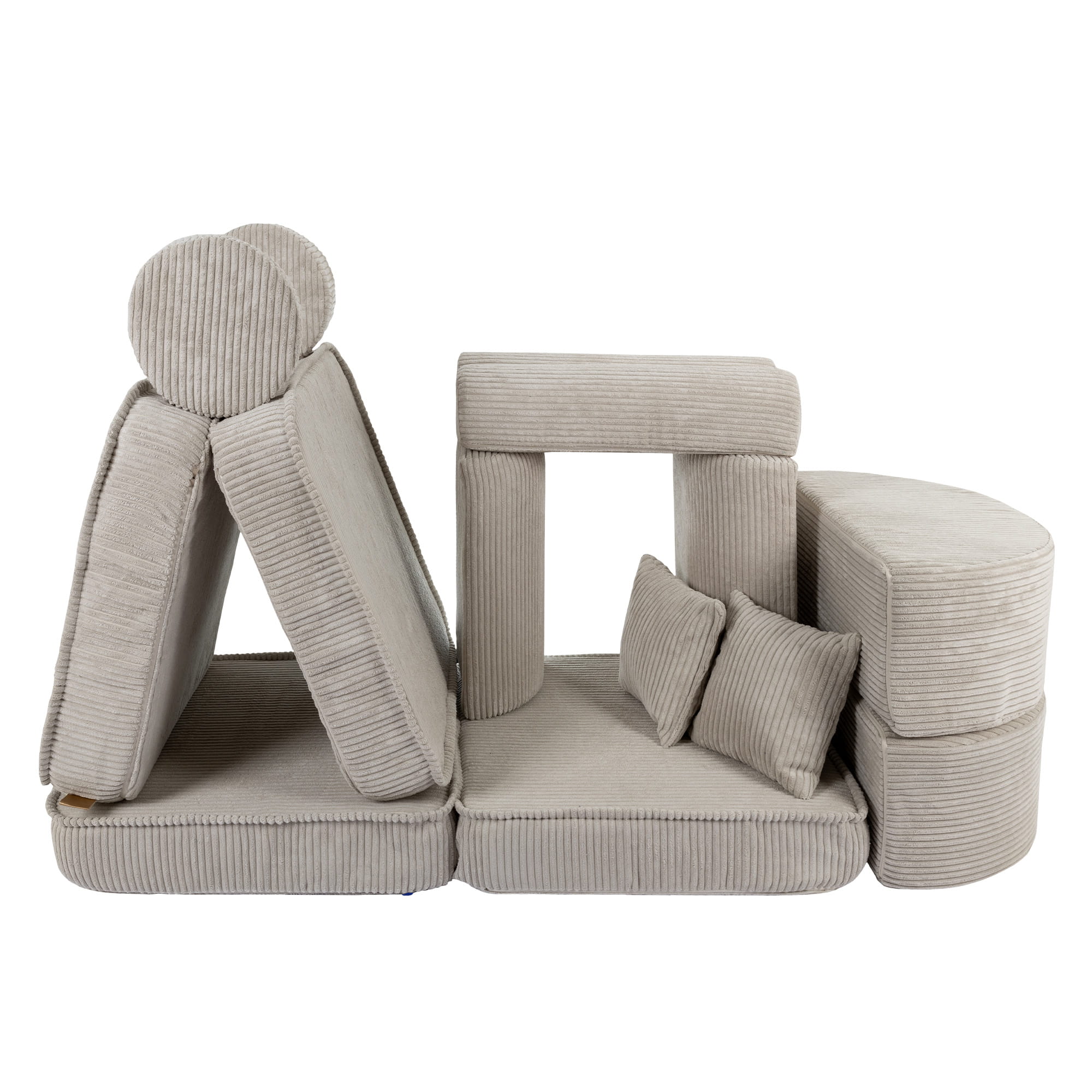 cream corduroy play sofa | cream/ecru corduroy Play Sofa | Play Sofa Kids cream corduroy | MeowBaby cream/ecru corduroy soft play sofa |