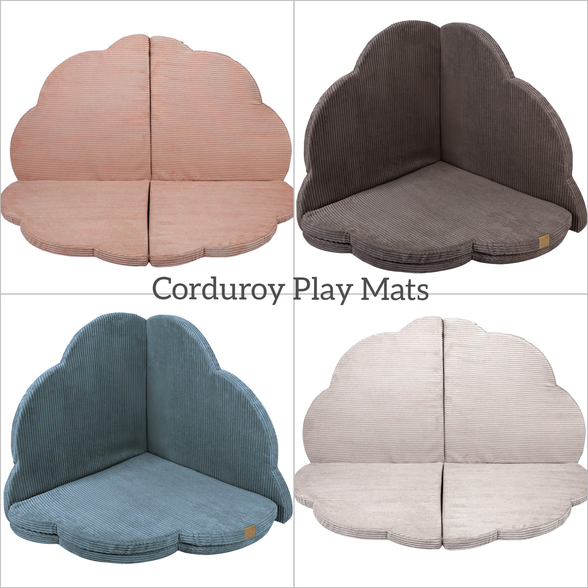 MeowBaby® Corduroy Baby Mat | Play Mat for Babies & Toddlers - Cloud