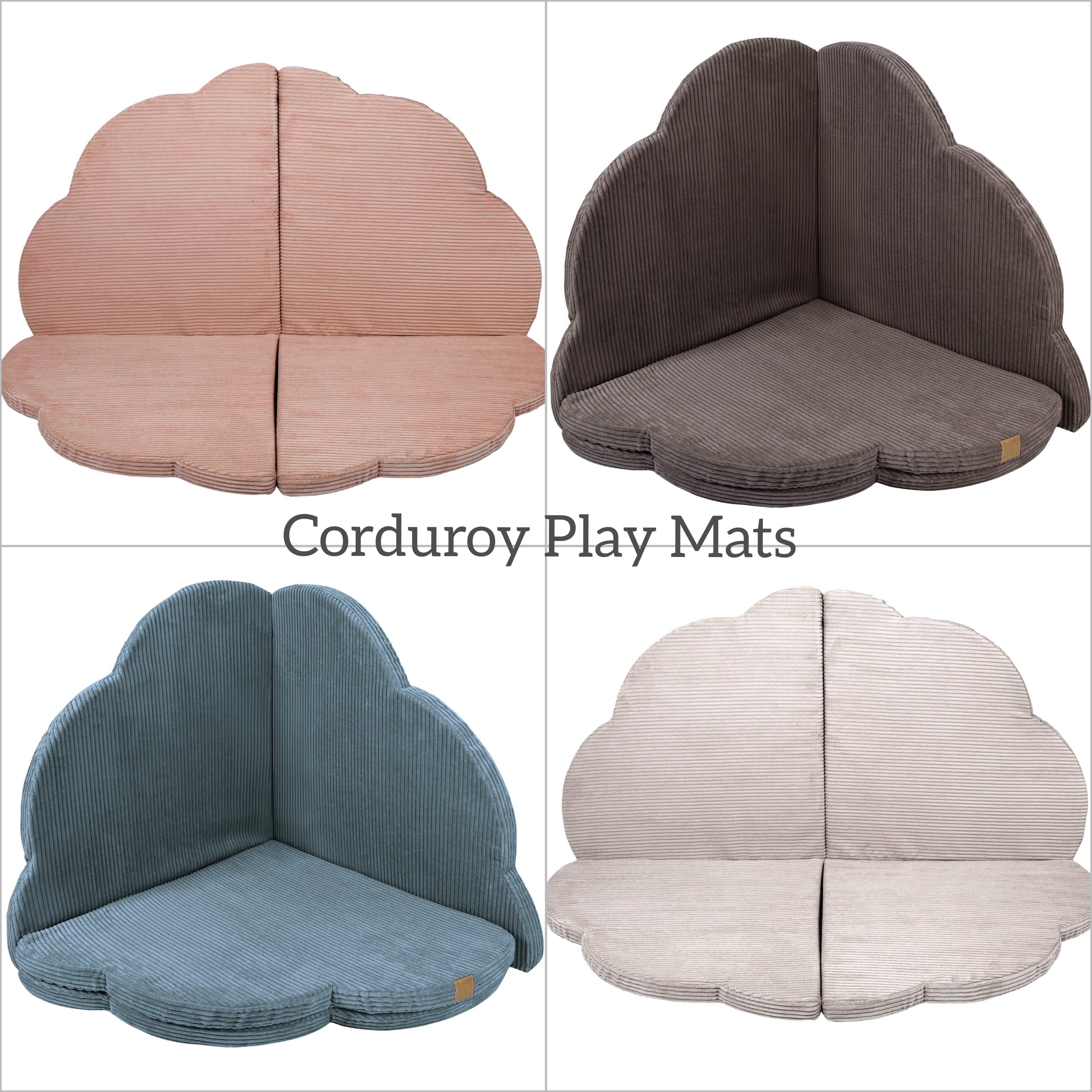 MeowBaby® Corduroy Baby Mat | Play Mat for Babies & Toddlers - Cloud