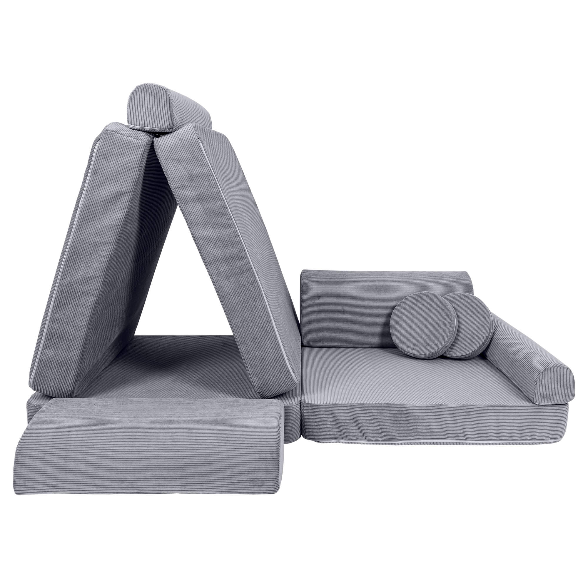 MeowBaby Slimcord Kids Play Sofa - Modular Play Couch | 10 Pieces