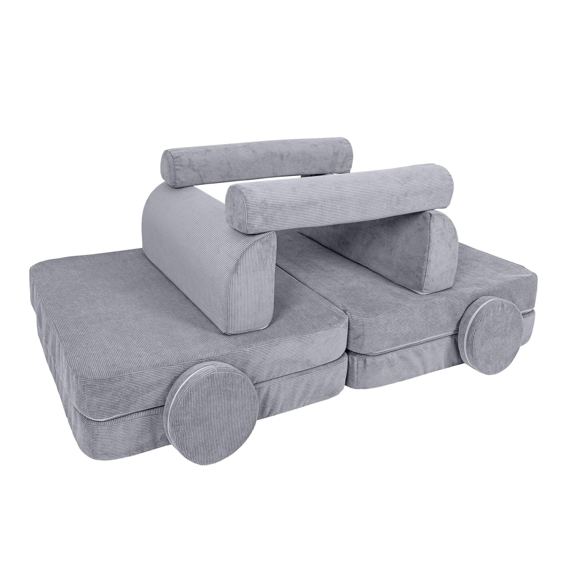 MeowBaby Slimcord Kids Play Sofa - Modular Play Couch | 10 Pieces
