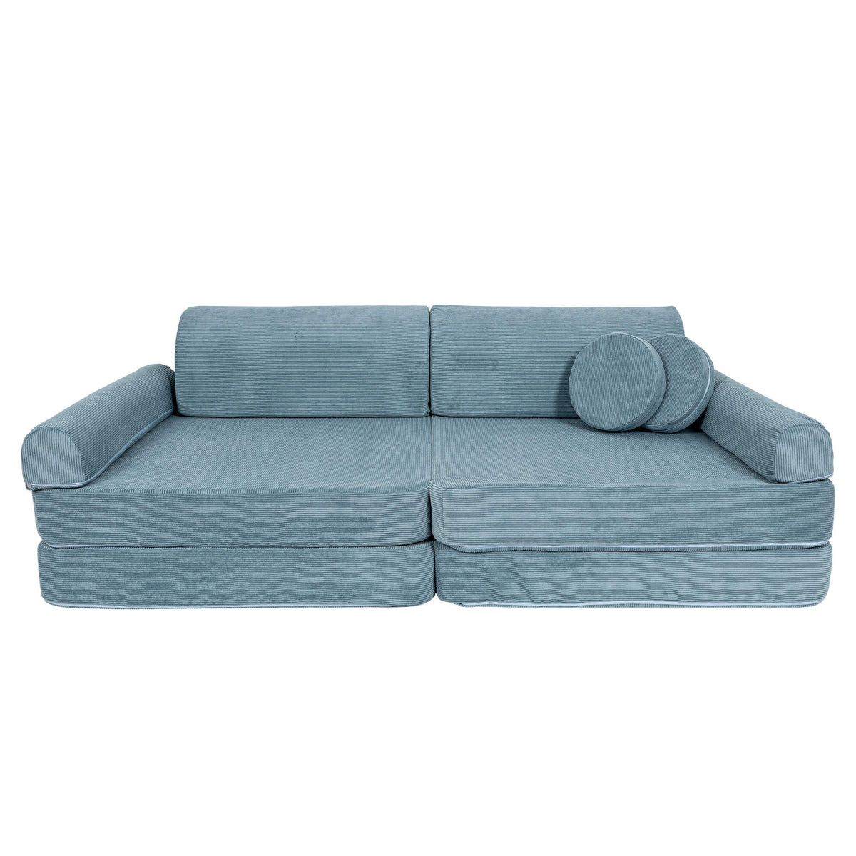 modular play sofa | modular play couch | MeowBaby play sofa slimcord | play sofa | play couch | turquoise colour play sofa for kids |
