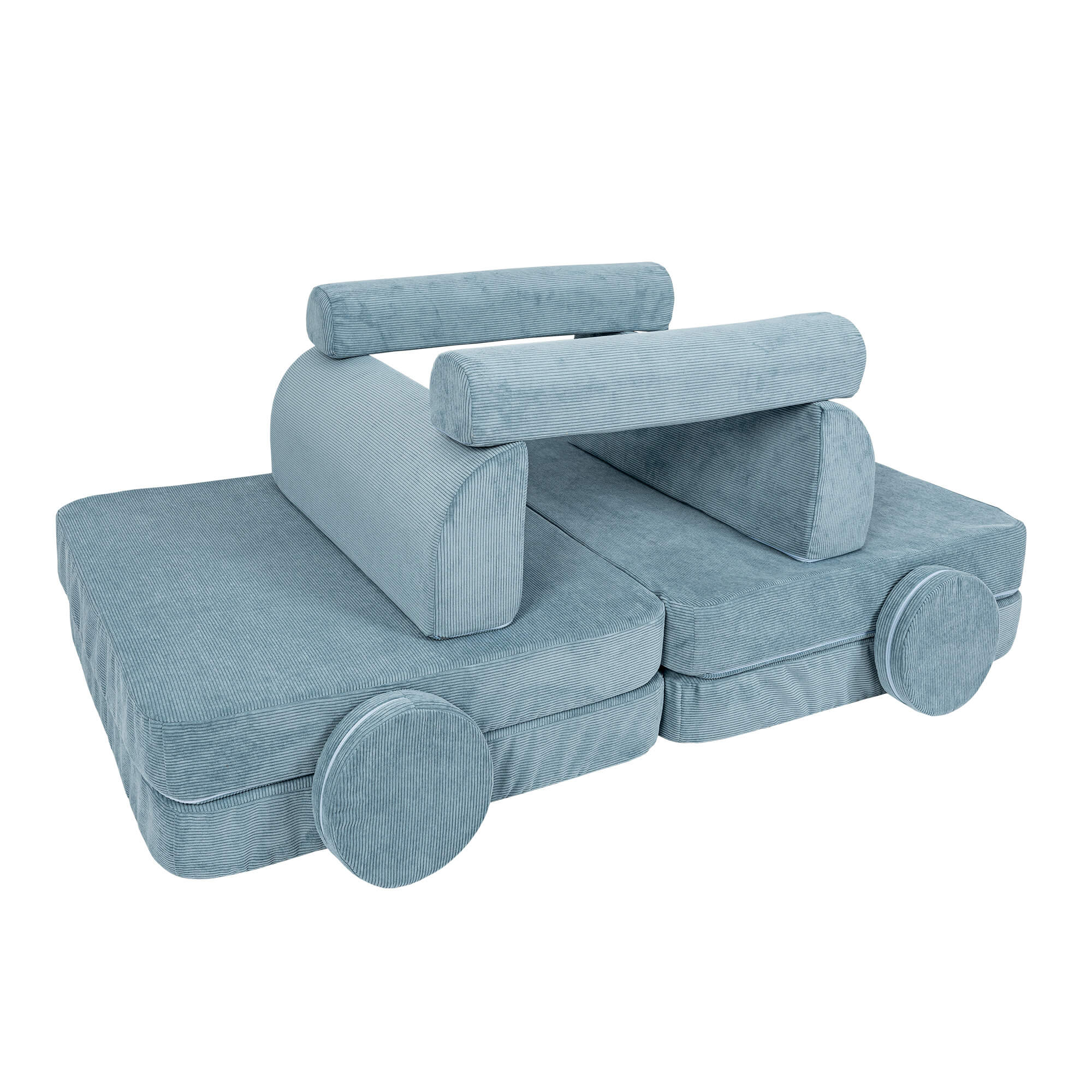 MeowBaby Slimcord Kids Play Sofa - Modular Play Couch | 10 Pieces