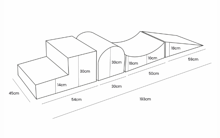 MeowBaby® BEARLY Kids Foam Climbing Blocks - 4 Elements