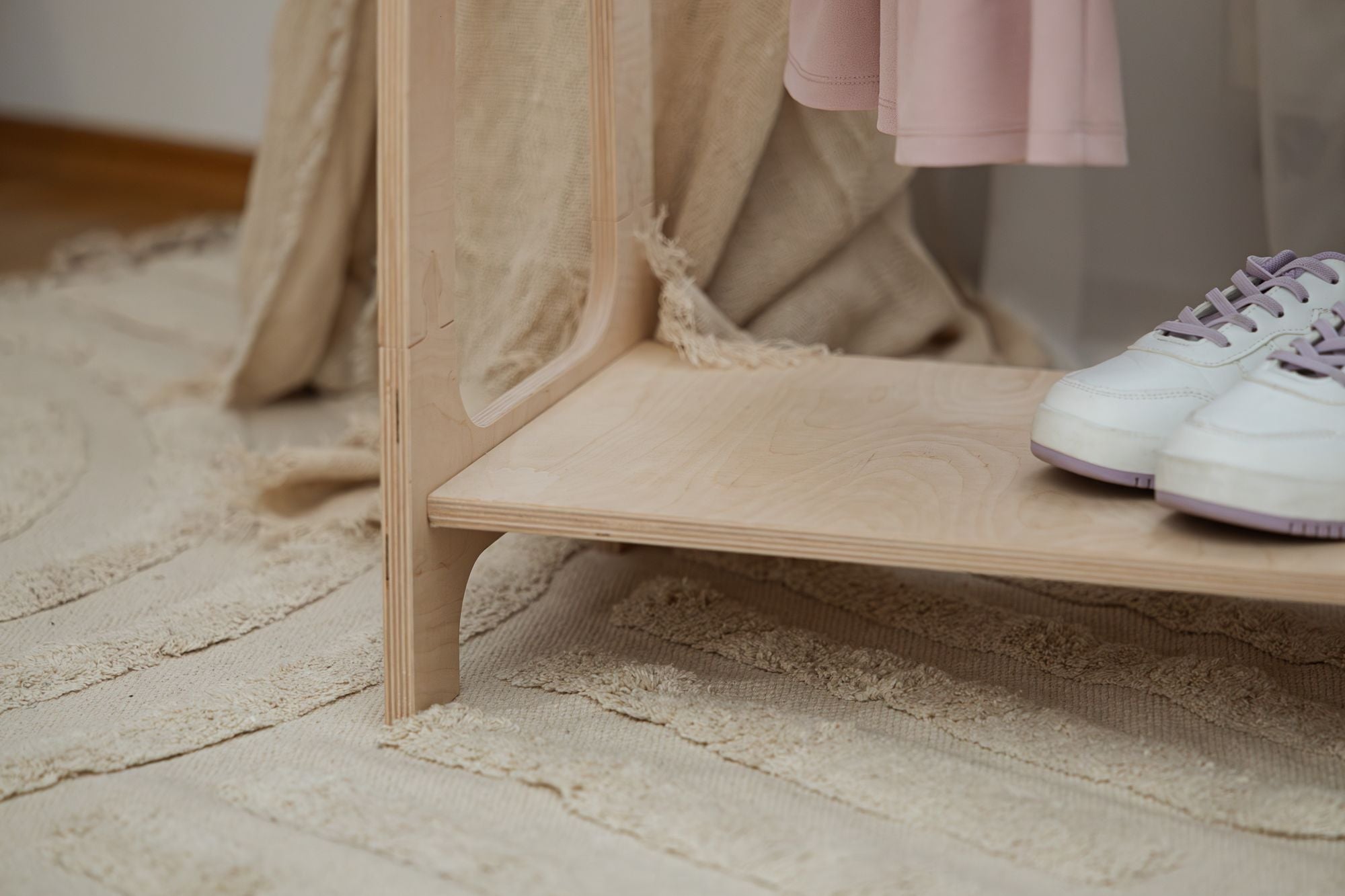 MeowBaby Soft Wooden Hanger For Kids Bedroom