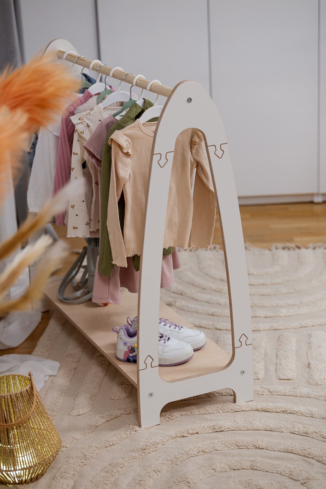 MeowBaby Soft Wooden Hanger For Kids Bedroom
