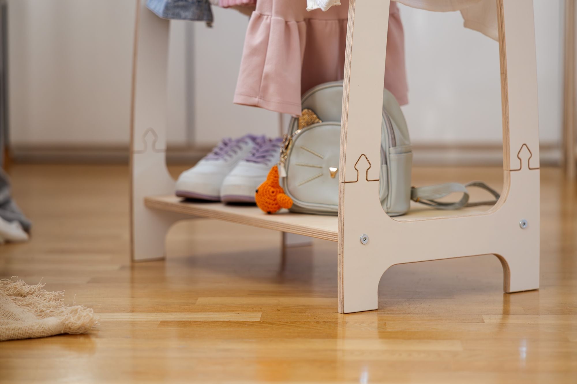 MeowBaby Soft Wooden Hanger For Kids Bedroom