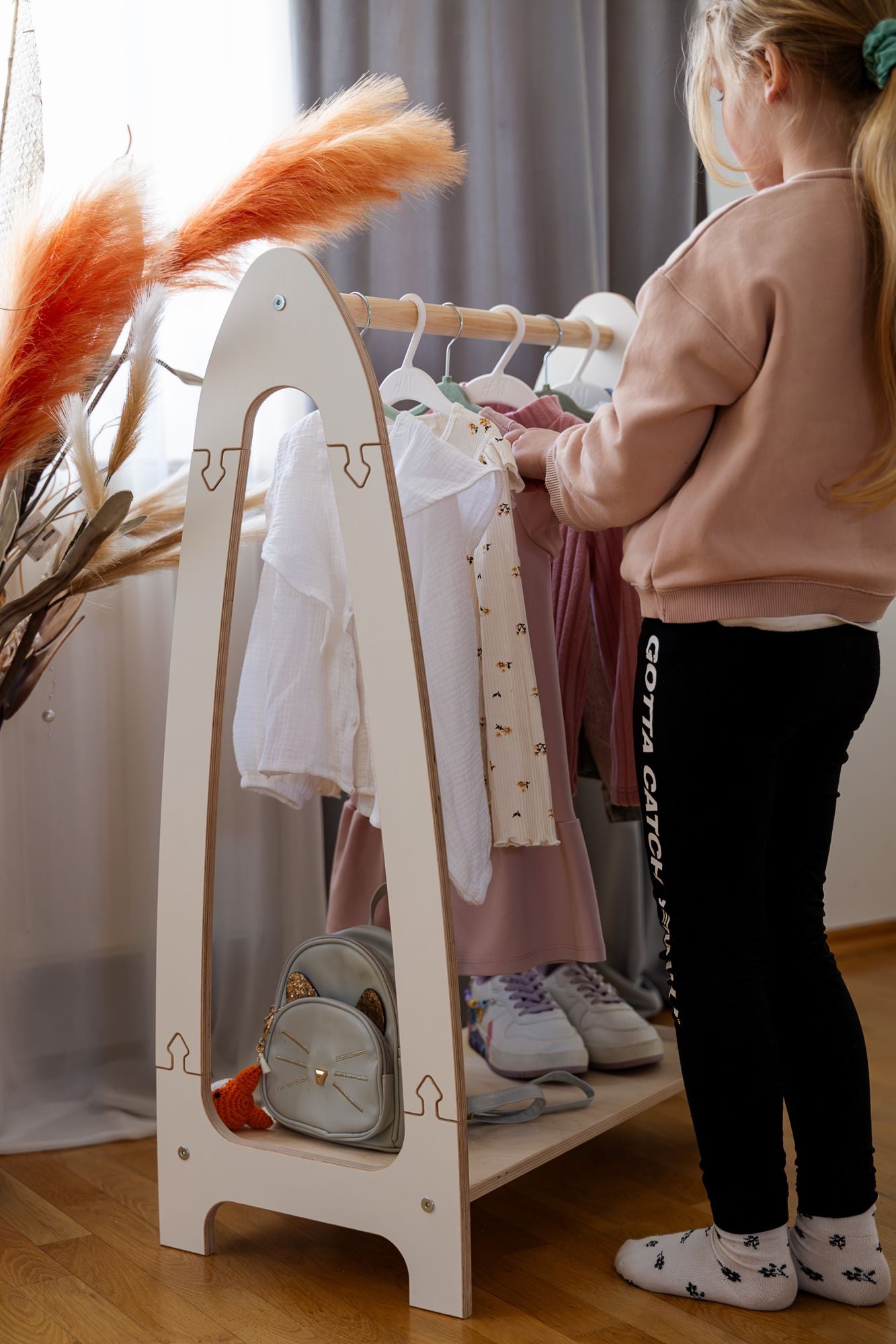 MeowBaby Soft Wooden Hanger For Kids Bedroom