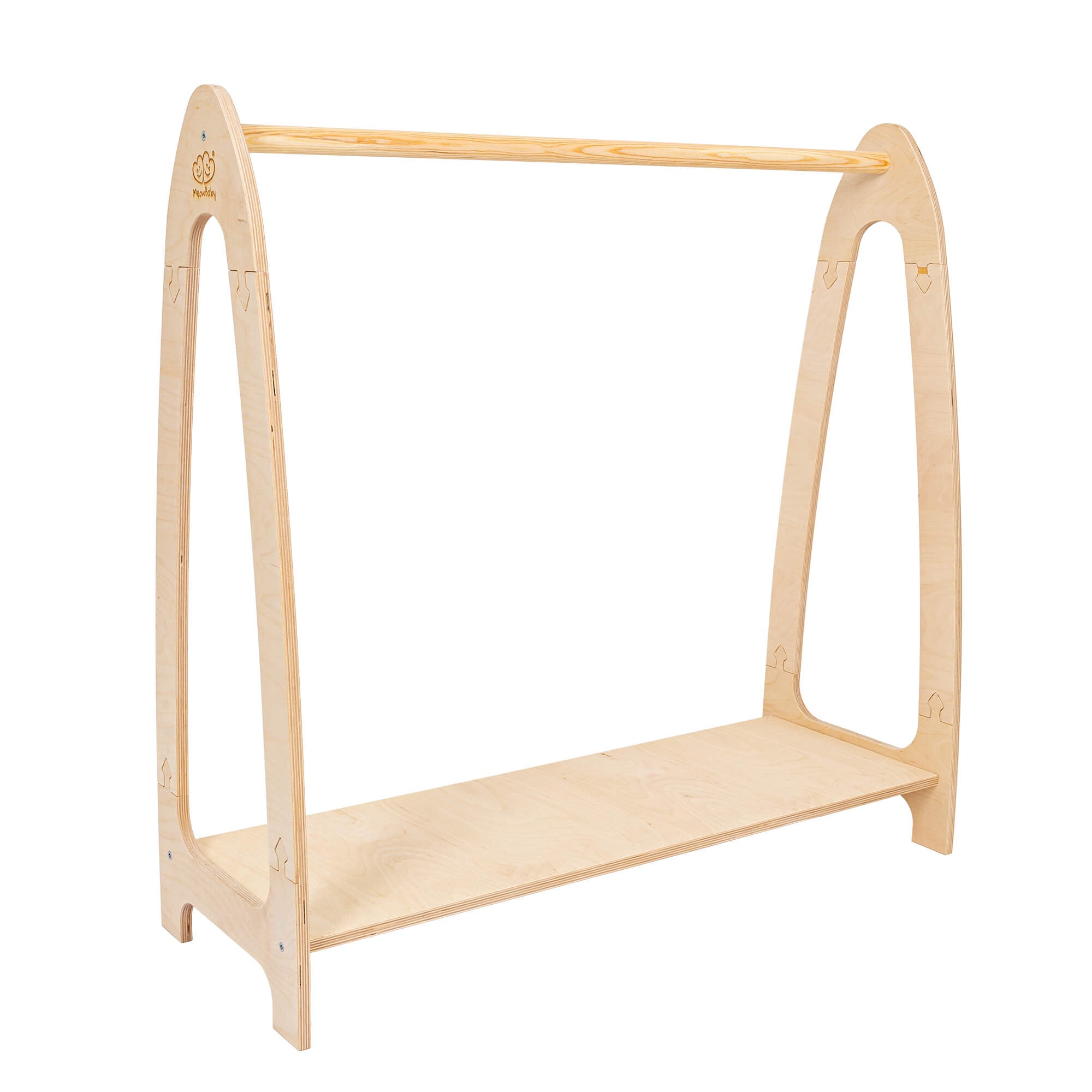 MeowBaby Soft Wooden Hanger For Kids Bedroom