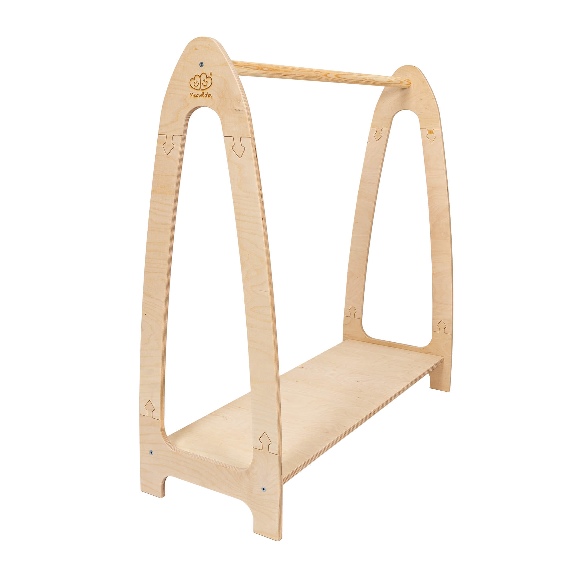 MeowBaby Soft Wooden Hanger For Kids Bedroom