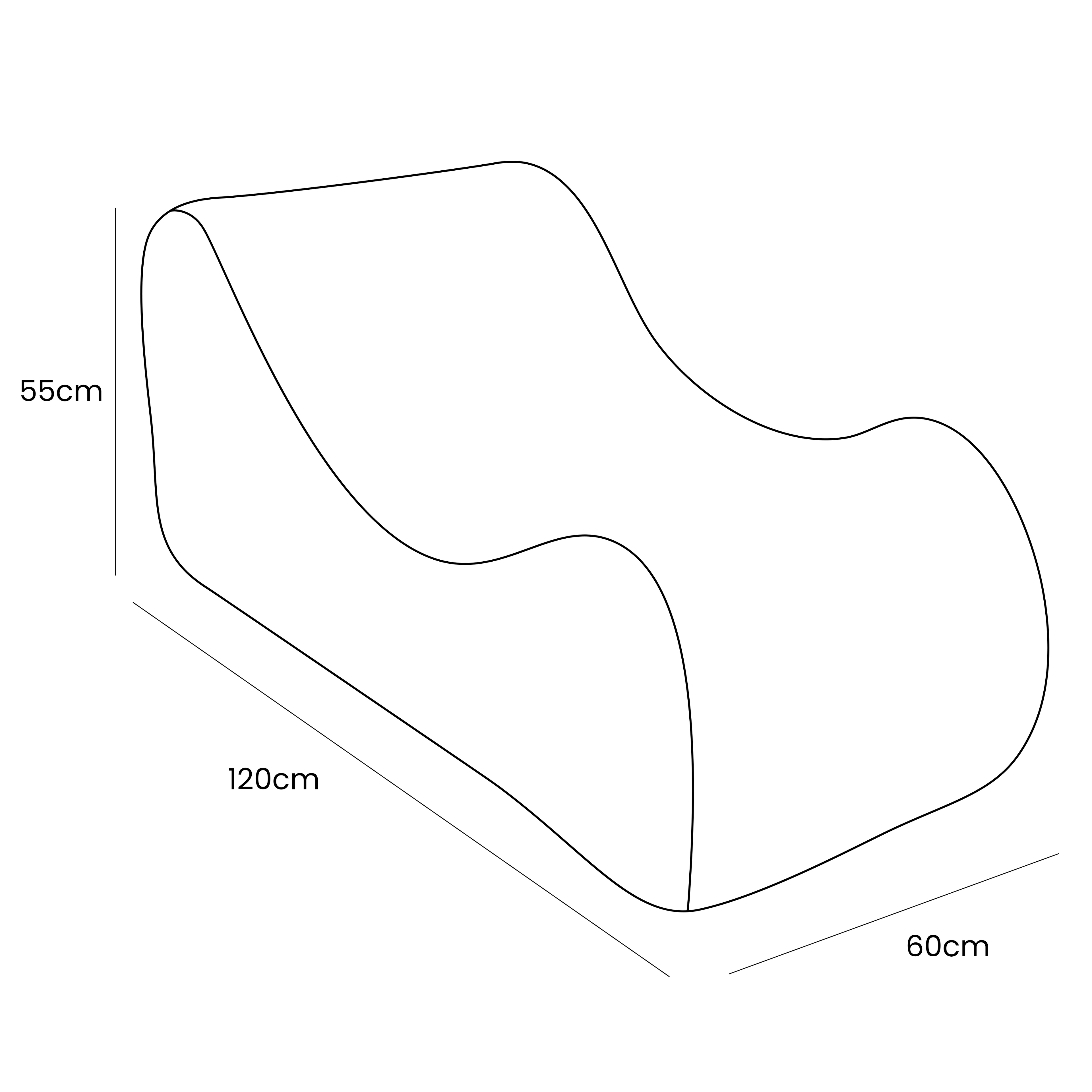 Bearly Wave Lounger - Comfy Toddler Foam Filled Chair