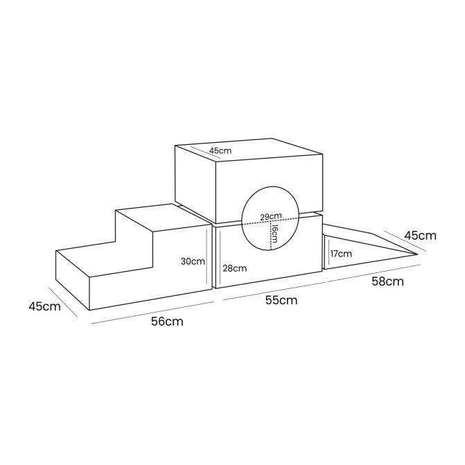MeowBaby® BEARLY Shape Set | Kids Foam Climbing Blocks