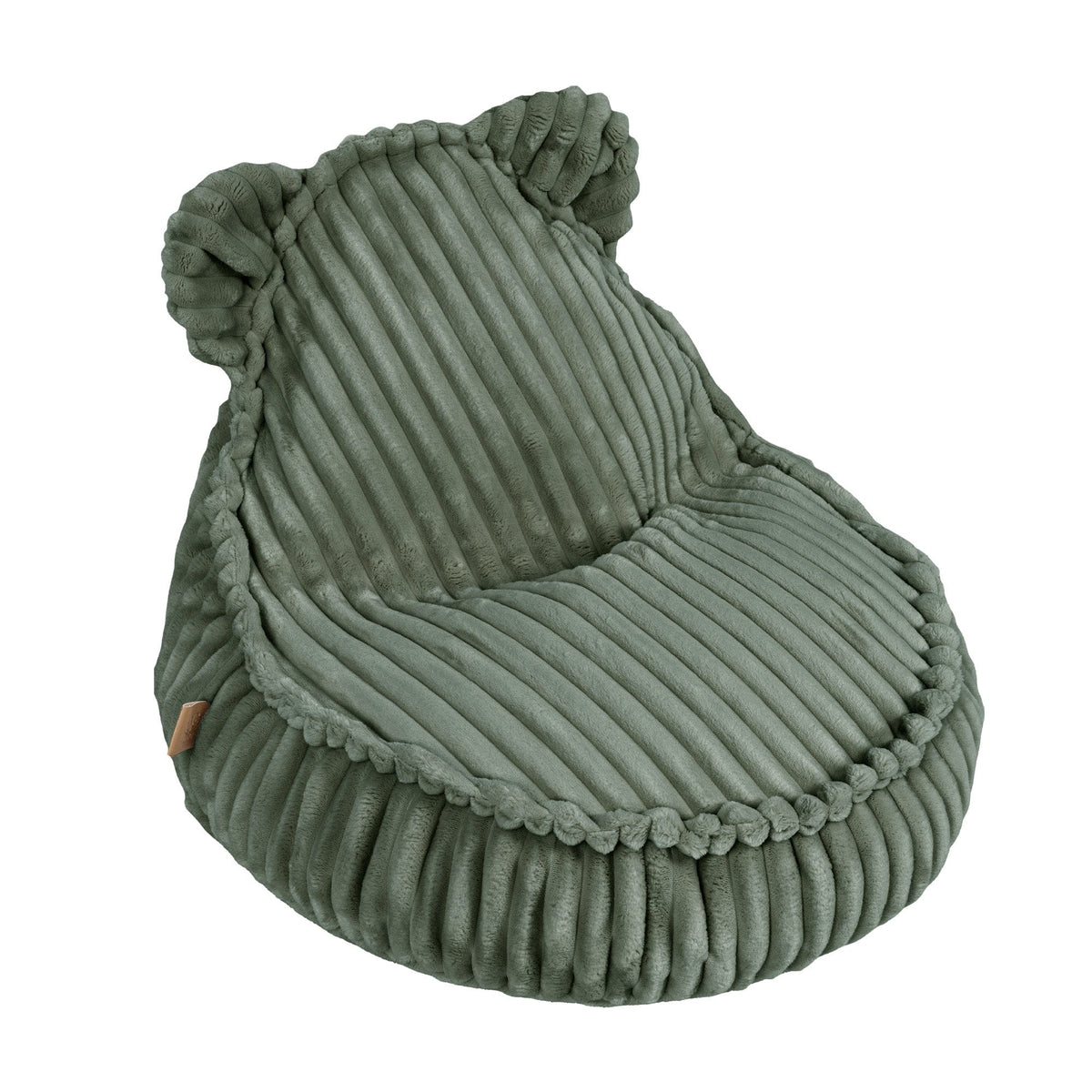green MeowBaby CHURROS Sako Bag Teddy | bean bag for kids | kids pouf teddy | pouffe for kids |