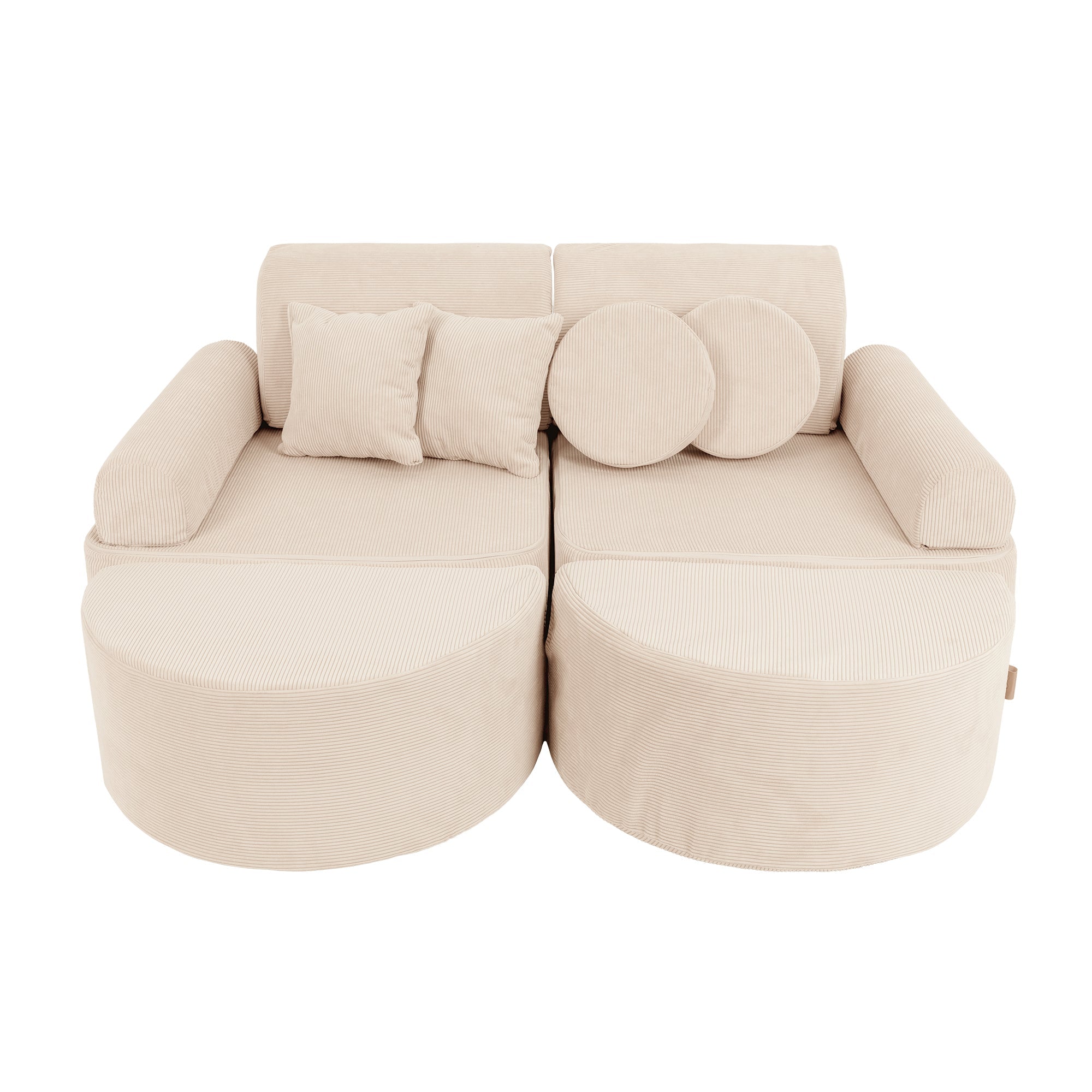 Kids Play Sofa | MeowBaby Slimcord Kids Play Sofa | Modular Play Sofa Bed | ecru/cream play sofa for kids | play couch |