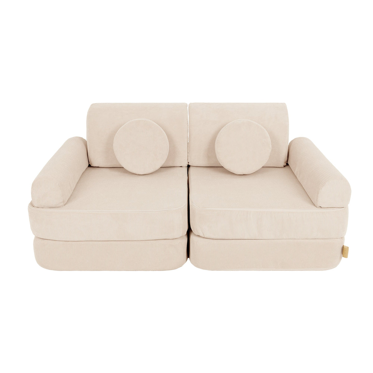 MeowBaby Slimcord Kids Play Sofa | Modular Play Sofa Bed | cream play sofa for kids | play couch cream |