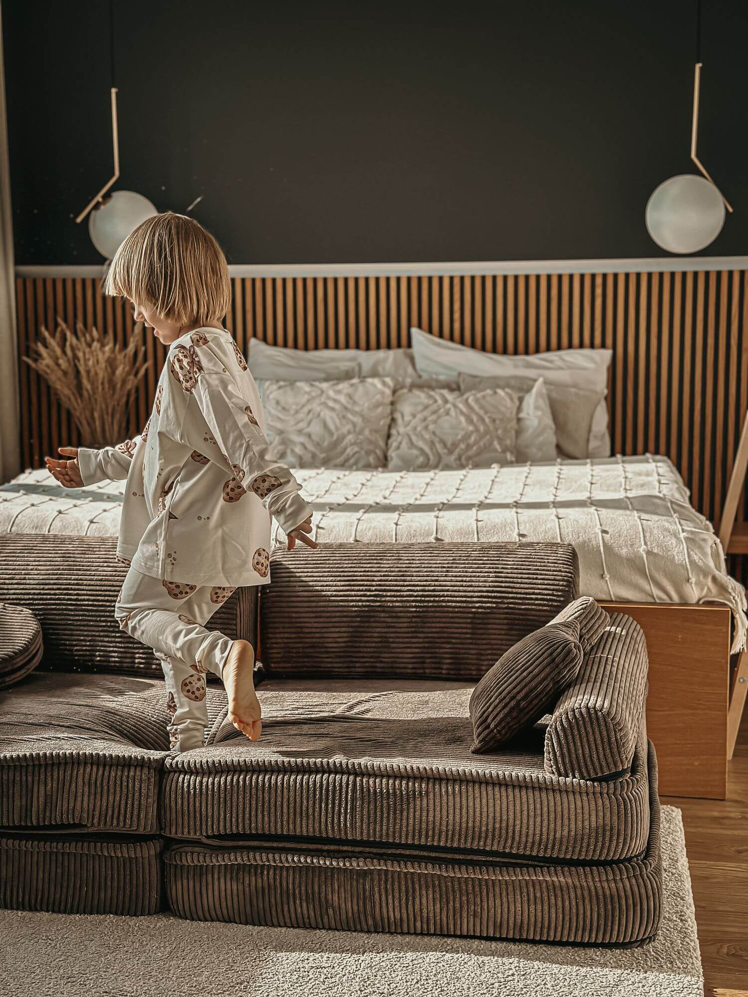 MeowBaby® Kids Play Sofa PREMIUM | Modular Play Couch | Corduroy
