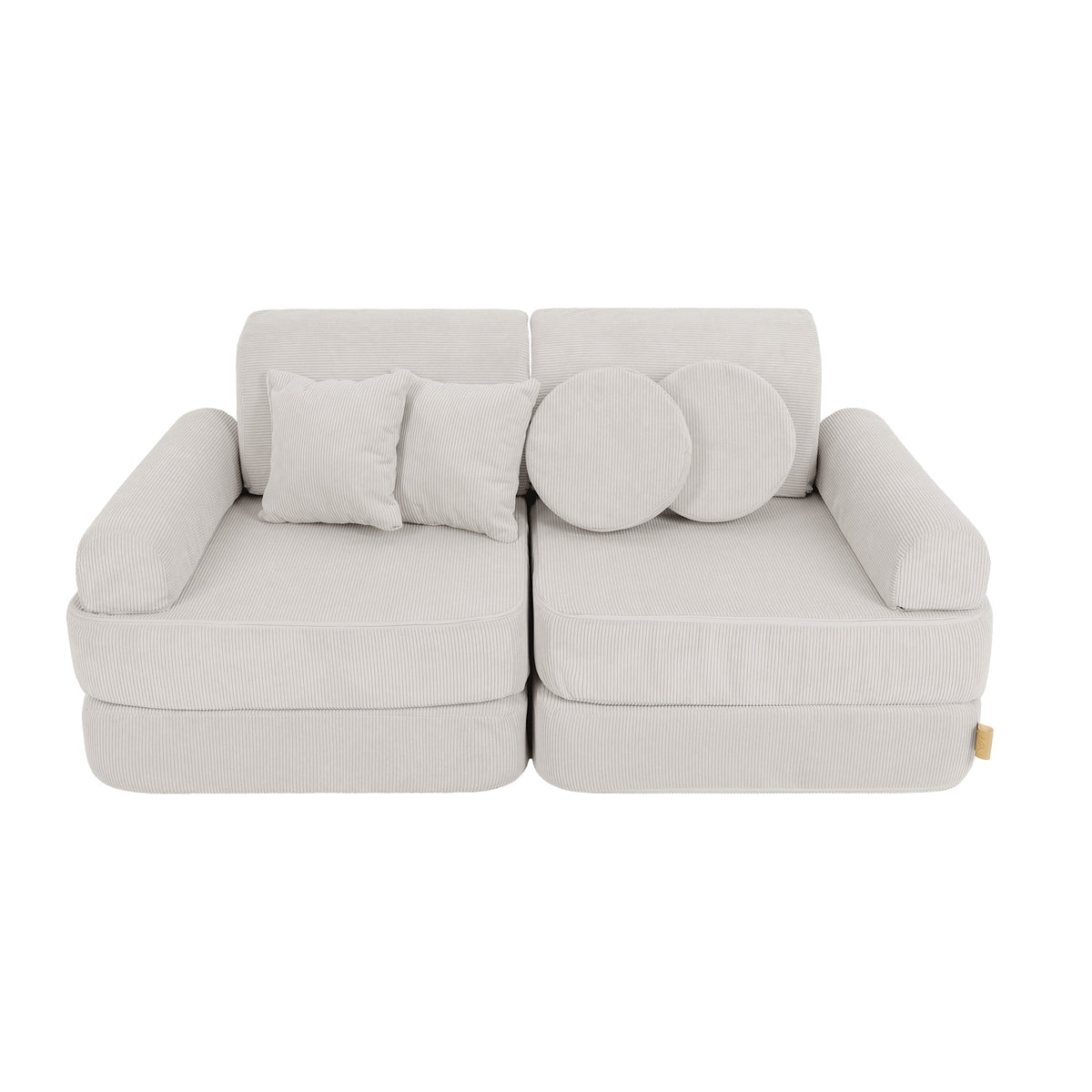 MeowBaby Slimcord Kids Play Sofa | Modular Play Sofa Bed | grey play sofa for kids | play couch |