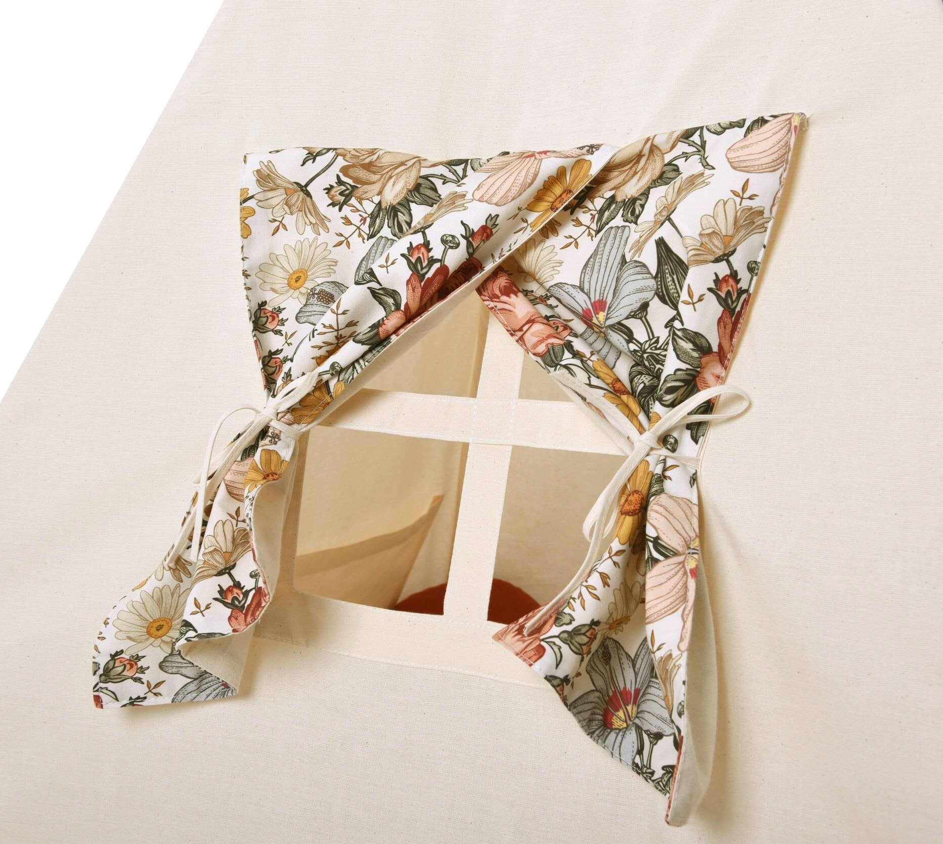 Teepee Tent with Flowers | Teepee Flower | Kids Teepee | Teepee Tent for Kids | Teepee Tent for Babies and Toddlers | Flower Tent | Kids Teepee Tent | Teepee Tent for Girls |