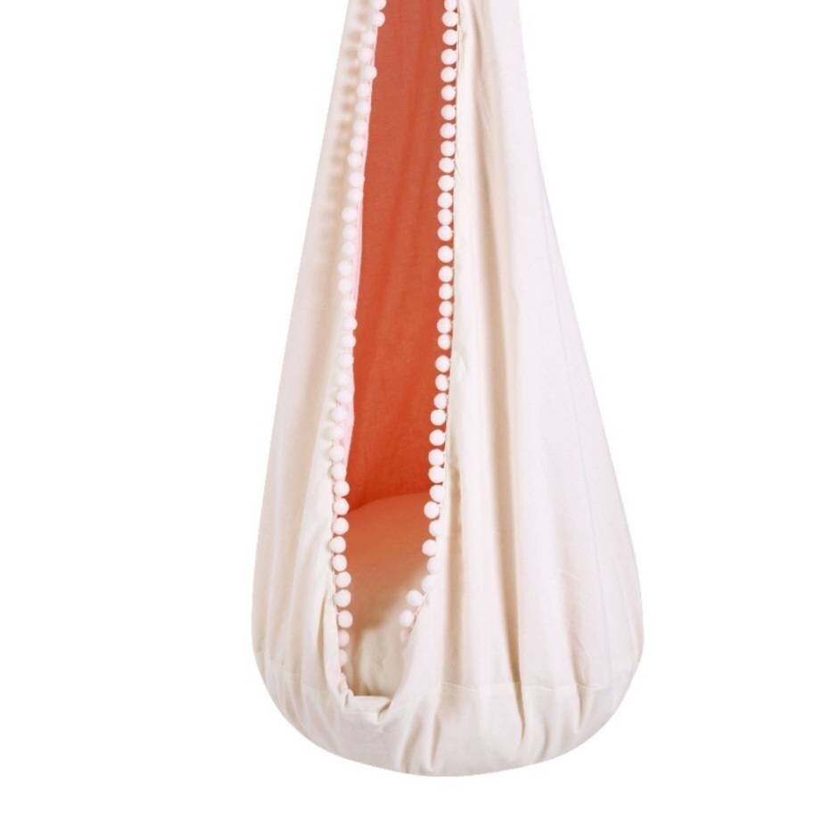 Kids Cocoon Swing - Cream & Pink
