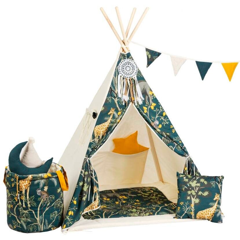 Safari Teepee Tent | Teepee SAFARI | Kids Teepee | Teepee Tent for Kids | Teepee Tent for Babies & Toddlers | Safari Tent | Kids Teepee Tent | Teepee Tent for Boys & Girls |