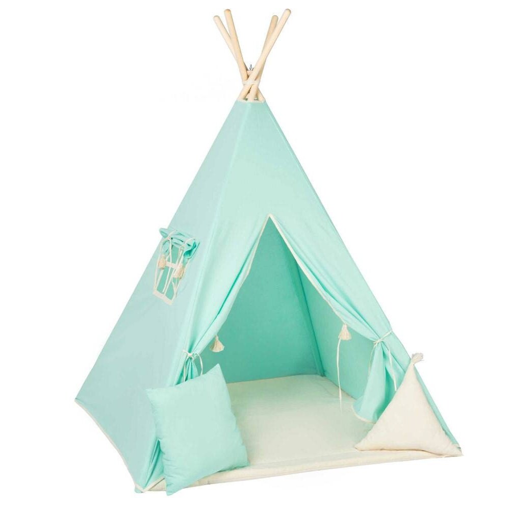 Mint Teepee Tent | Teepee Mint | Kids Teepee | Teepee Tent for Kids | Teepee Tent for Babies & Toddlers | Mint Tent | Kids Teepee Tent | Teepee Tent for Boys & Girls |