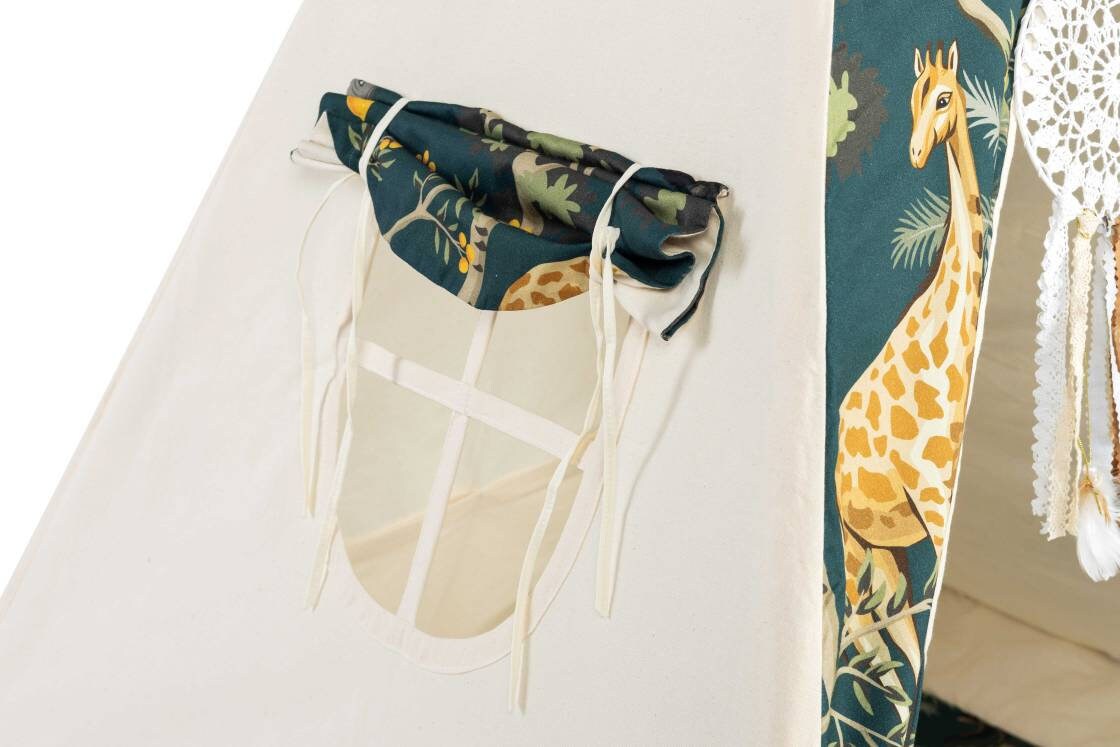 Safari Teepee Tent | Teepee SAFARI | Kids Teepee | Teepee Tent for Kids | Teepee Tent for Babies & Toddlers | Safari Tent | Kids Teepee Tent | Teepee Tent for Boys & Girls |