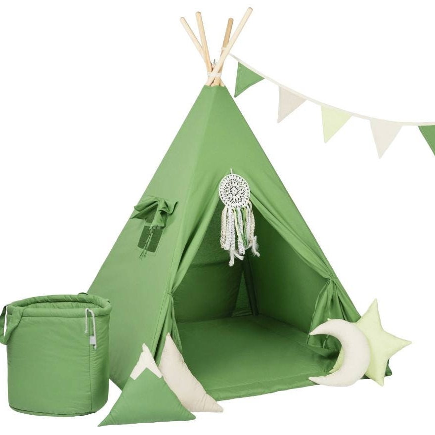green teeee tent for kids