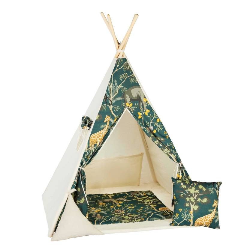 Safari Teepee Tent | Teepee SAFARI | Kids Teepee | Teepee Tent for Kids | Teepee Tent for Babies & Toddlers | Safari Tent | Kids Teepee Tent | Teepee Tent for Boys & Girls |