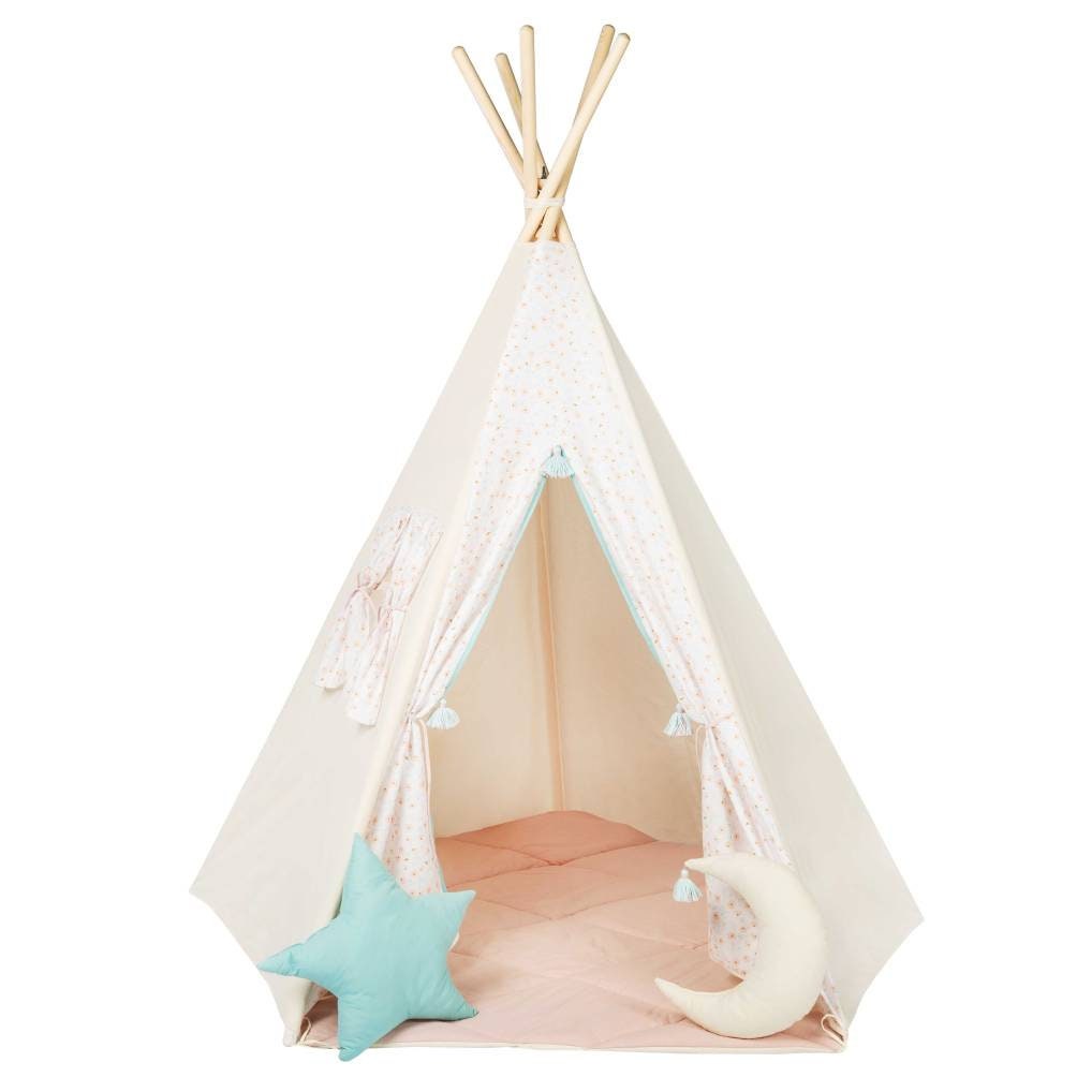 eepee Tent with Flowers | Teepee Flower | Kids Teepee | Teepee Tent for Kids | Teepee Tent for Babies and Toddlers | Flower Tent | Kids Teepee Tent | Teepee Tent for Girls |