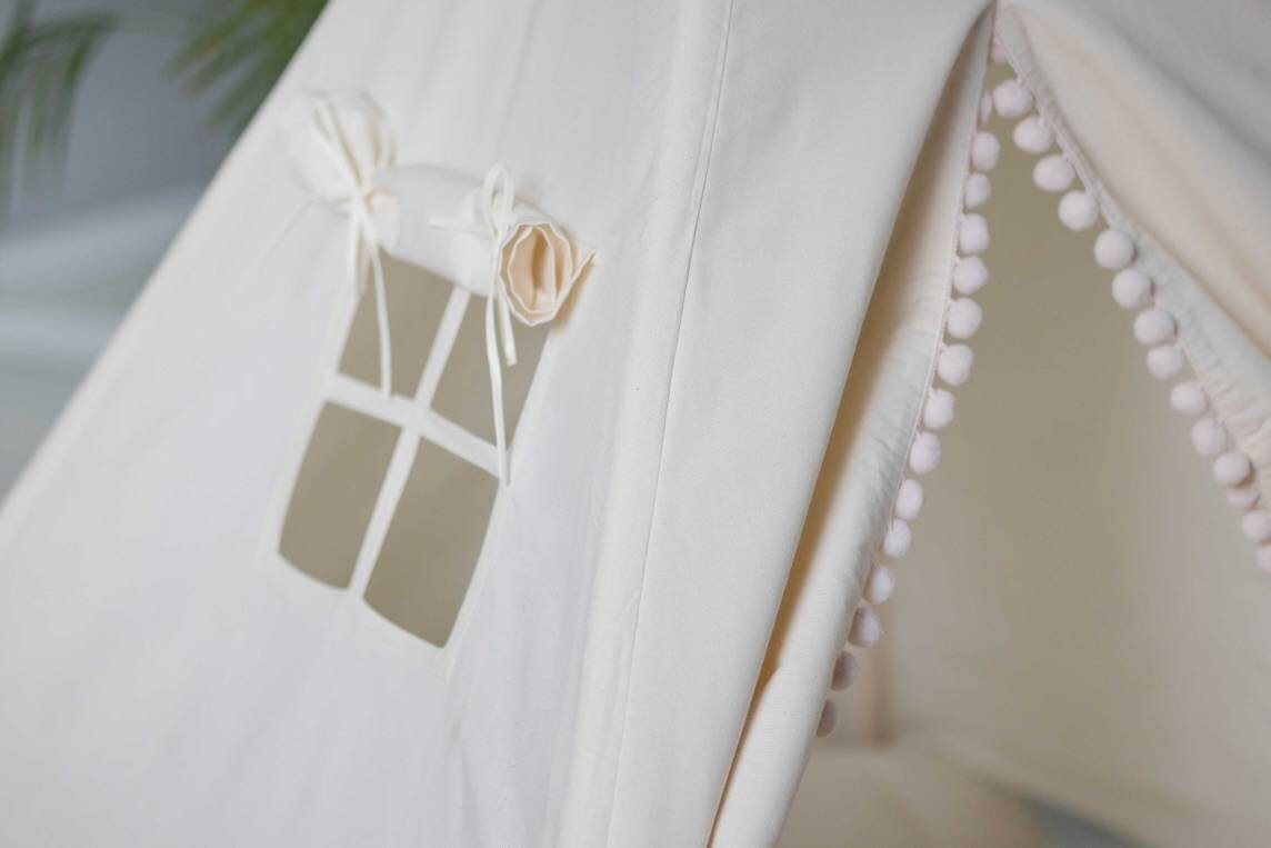 Cream Teepee Tent | Teepee Cream | Kids Teepee | Teepee Tent for Kids | Teepee Tent for Babies and Toddlers | Cream Tent | Kids Teepee Tent | Teepee Tent for Boys & Girls |