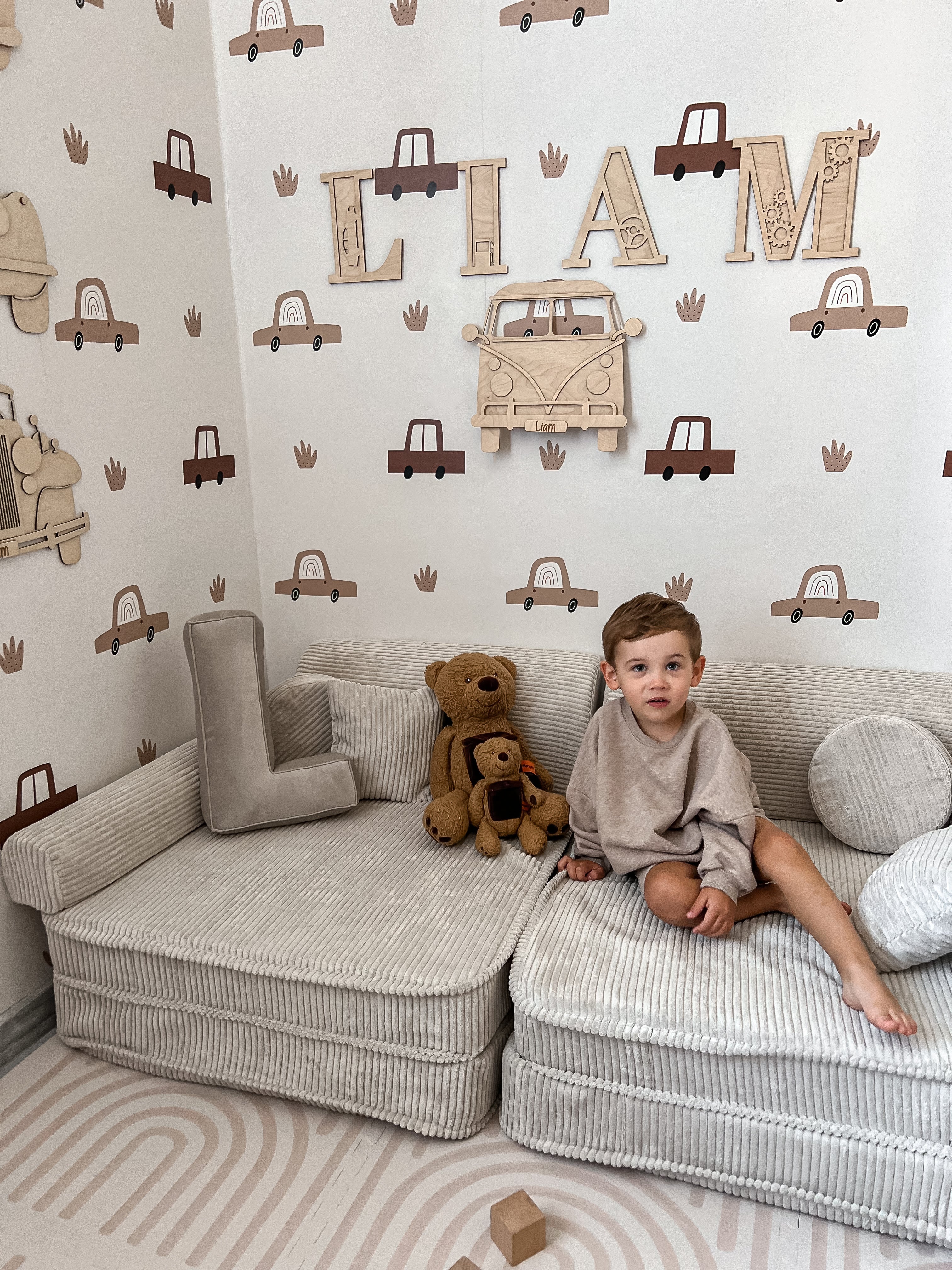 MeowBaby® Kids Play Sofa PREMIUM | Modular Play Couch | Corduroy