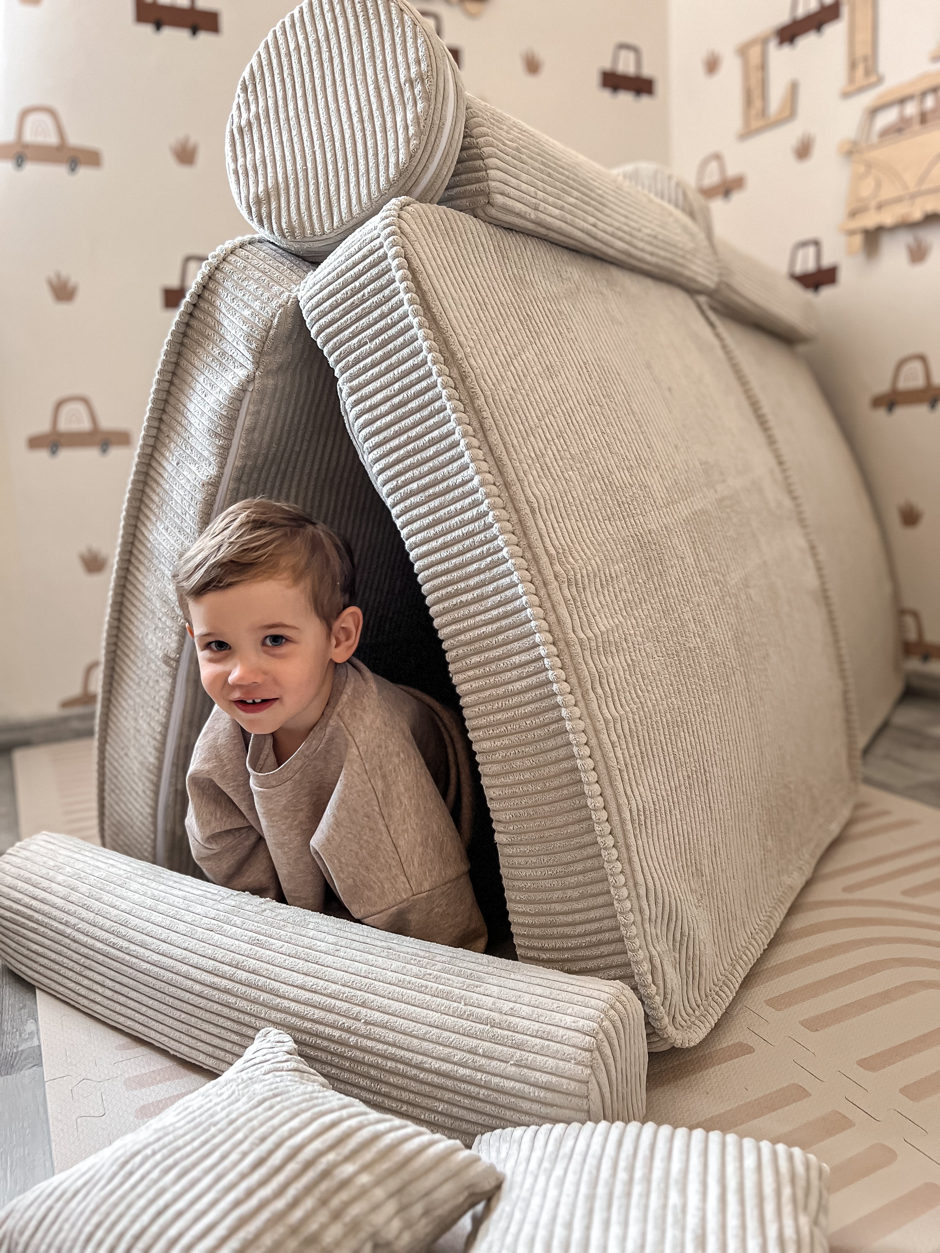 MeowBaby® Kids Play Sofa PREMIUM | Modular Play Couch | Corduroy