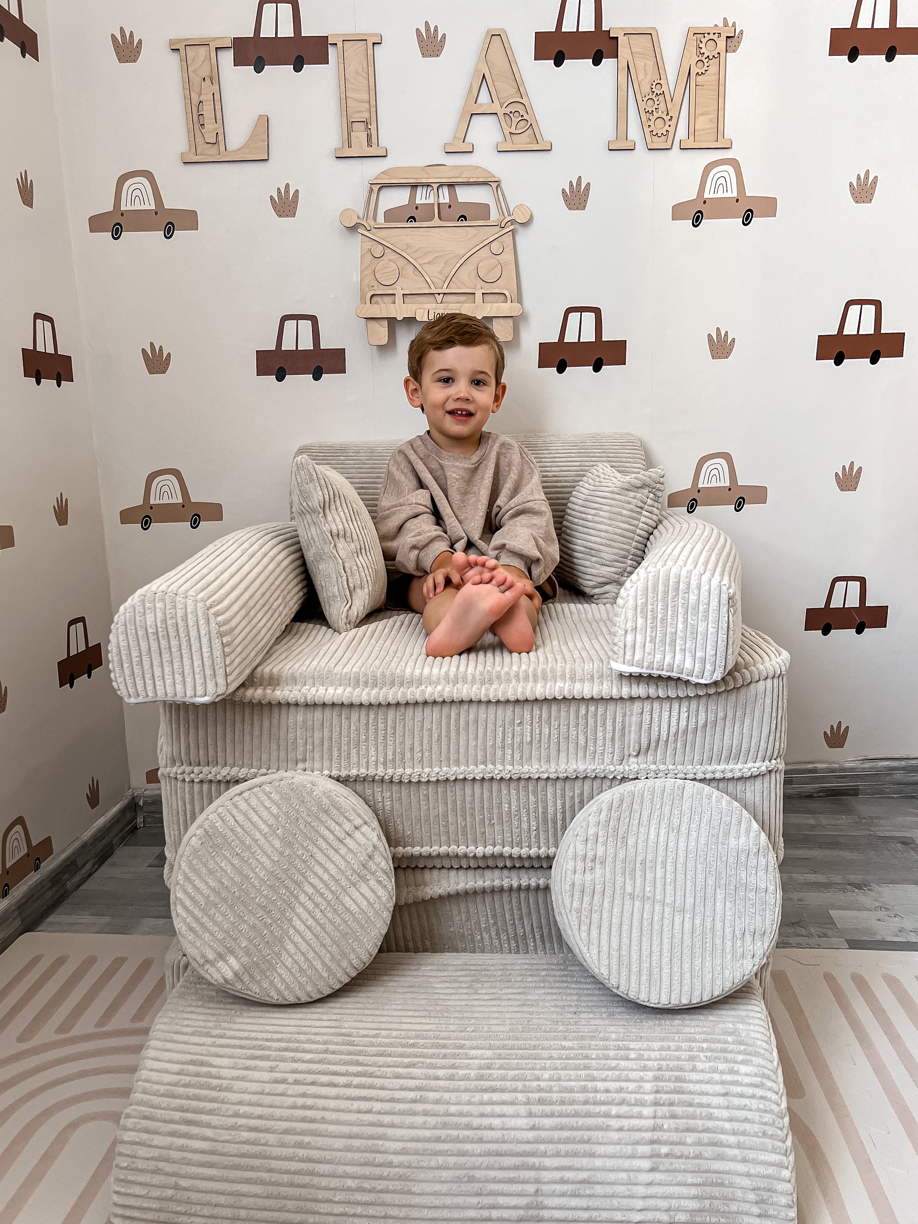 MeowBaby® Kids Play Sofa PREMIUM | Modular Play Couch | Corduroy