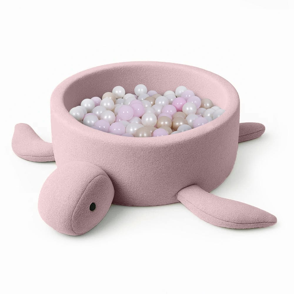 Meowbaby Turtle Ball Pit for Children – Balls to Choose | Raspberry Glaze Pink | Boucle
