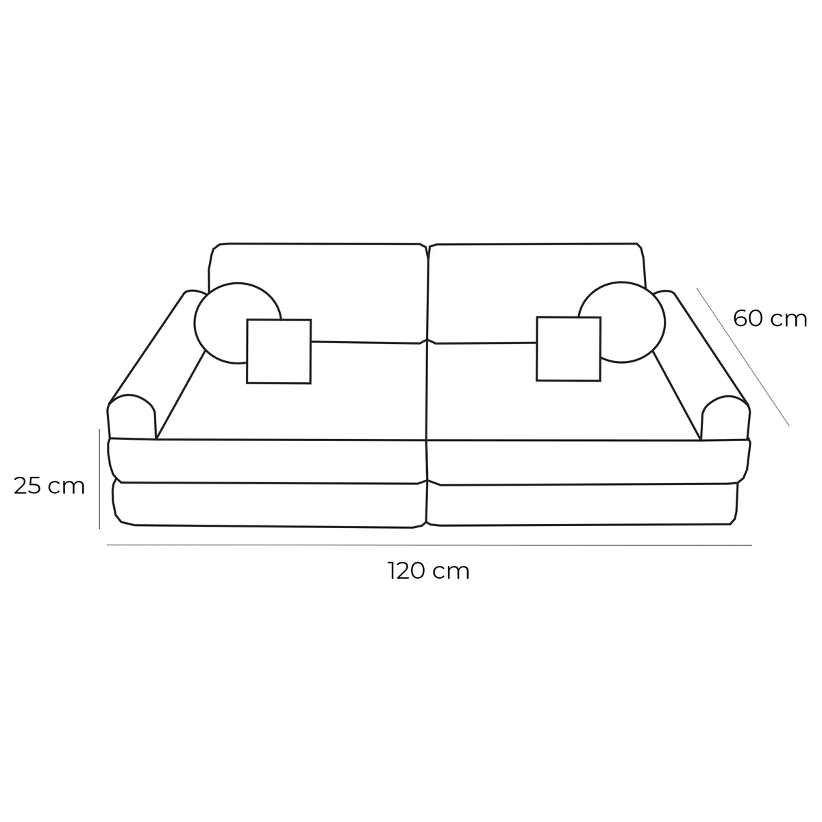 MeowBaby® White BOUCLE Play Sofa | Boucle Play Sofa Pocket Plus