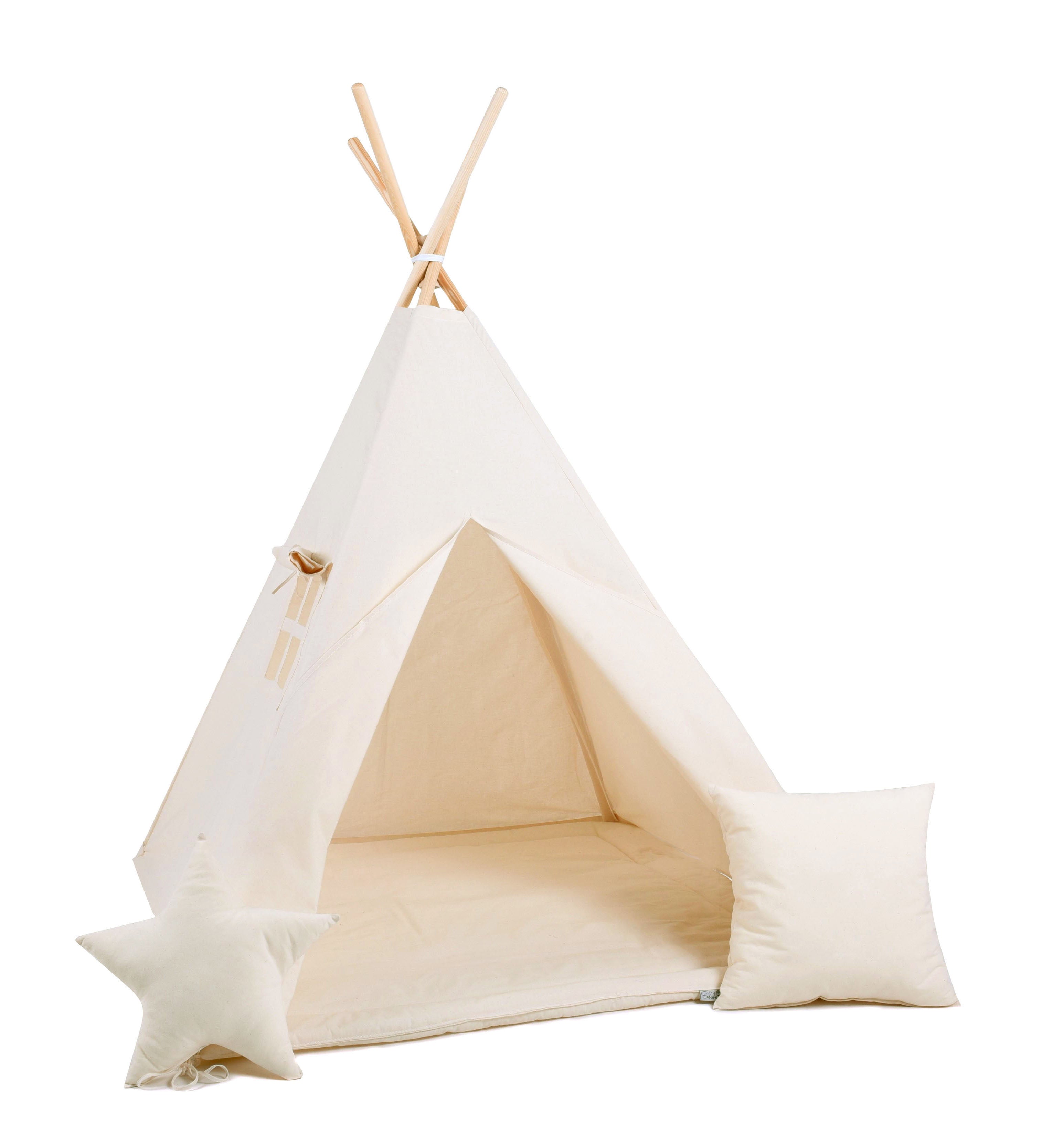 Cream Teepee Tent | Teepee Cream | Kids Teepee | Teepee Tent for Kids | Teepee Tent for Babies & Toddlers | Cream Tent | Kids Teepee Tent | Teepee Tent for Boys & Girls |