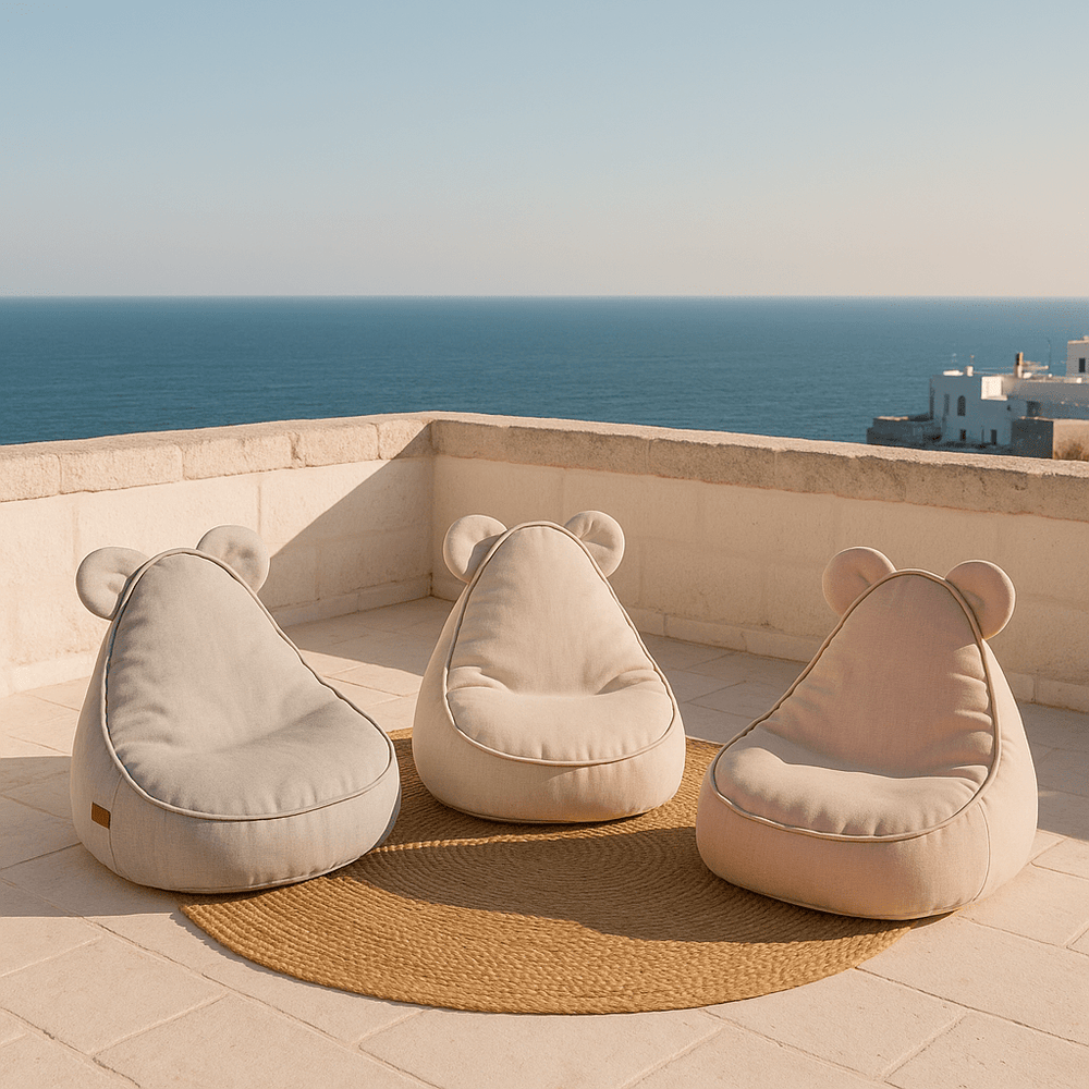 MeowBaby Outzy Sako Bag Teddy | Bean Bag for Kids | pouf for kids | kids pouf |