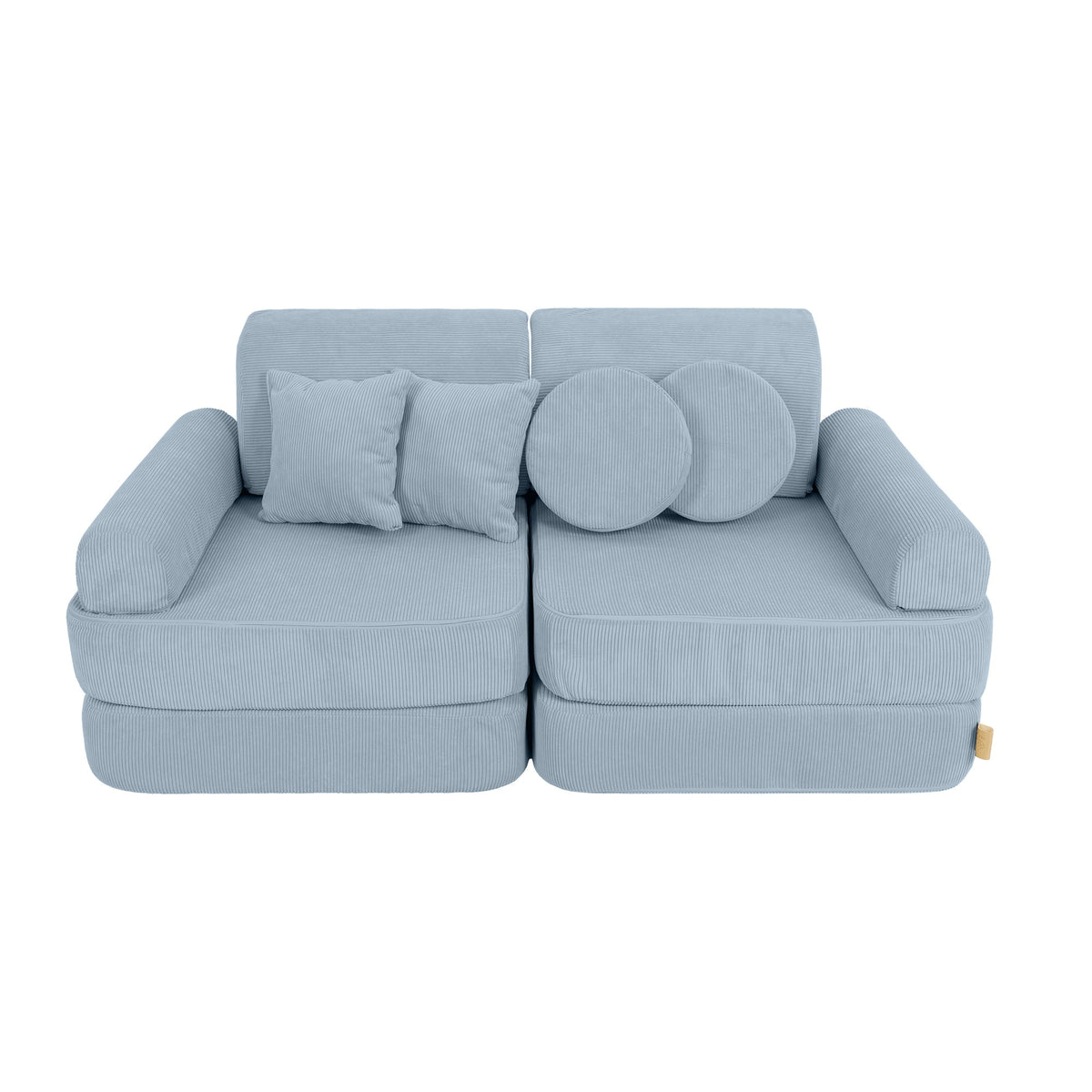 MeowBaby Slimcord Kids Play Sofa | Modular Play Sofa Bed | turquoise play sofa for kids | play couch |