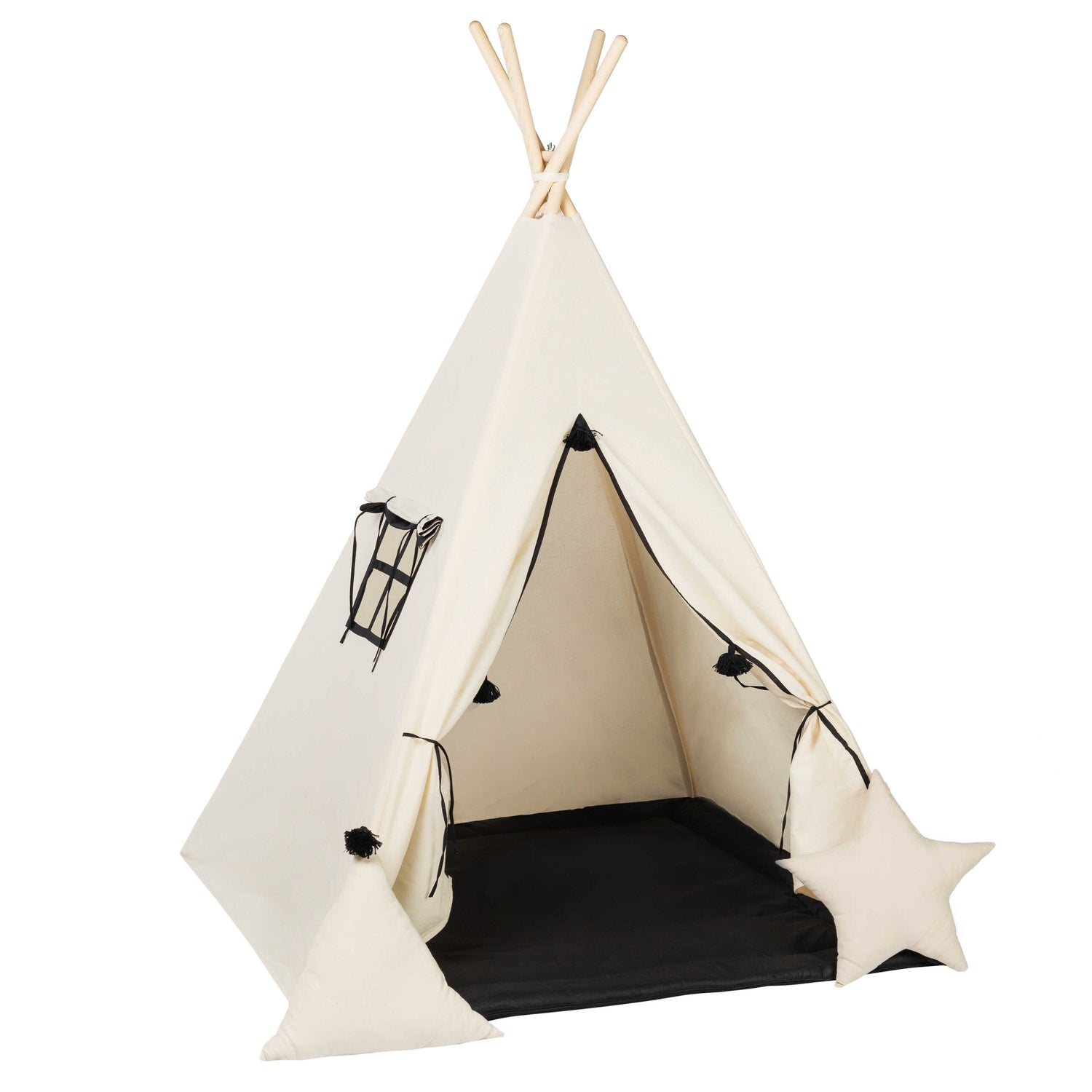 Cream Teepee Tent | Teepee Cream | Kids Teepee | Teepee Tent for Kids | Teepee Tent for Babies &amp; Toddlers | Cream Tent | Kids Teepee Tent | Teepee Tent for Boys &amp; Girls | 