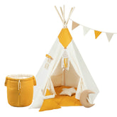 Cream & Mustard Teepee Tent | Teepee Mustard | Kids Teepee | Teepee Tent for Kids | Teepee Tent for Babies & Toddlers | Mustard Tent | Kids Teepee Tent | Teepee Tent for Boys & Girls |