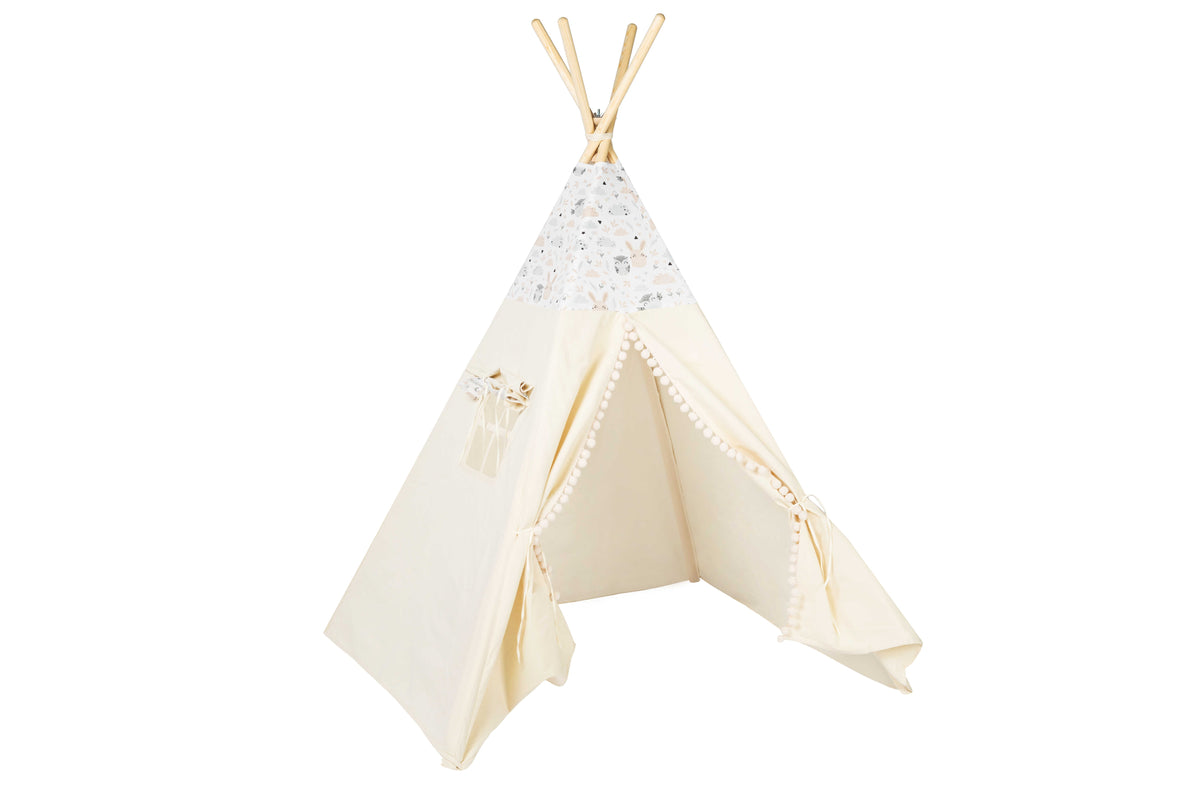 Kids Tipi Tent - Bunnies &amp; Owls