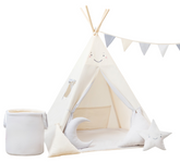 Cream and Grey Teepee Tent | Teepee Cream | Kids Teepee | Teepee Tent for Kids | Baby Teepee Tent | Cream Tent | Kids Teepee Tent | Teepee Tent for Boys | Teepee Tent for Girls | Teepee |