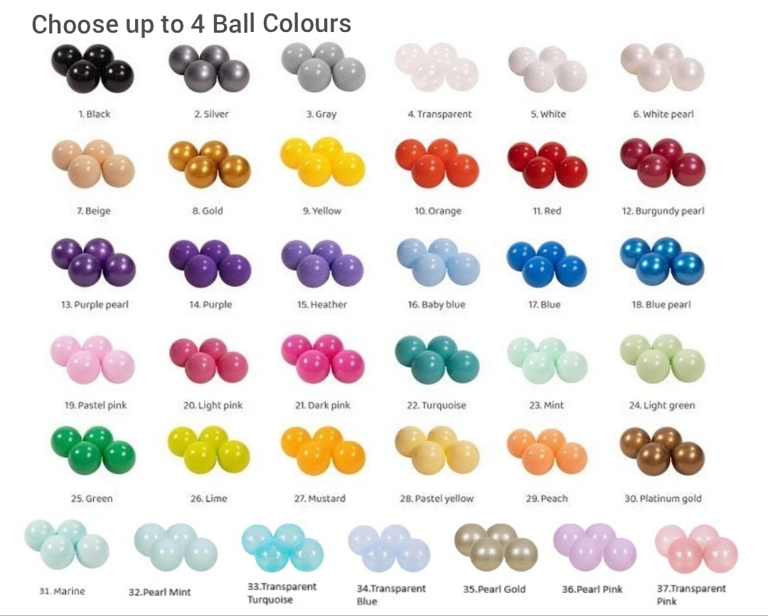 MeowBaby Velvet Foam Baby Ball Pit Sage Green