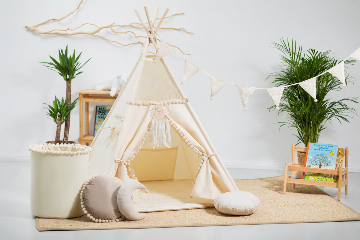 cream teepee | kids teepee | teepee for kids | children's teepee | cream teepee tent | teepee tent |  teepee tent for kids |