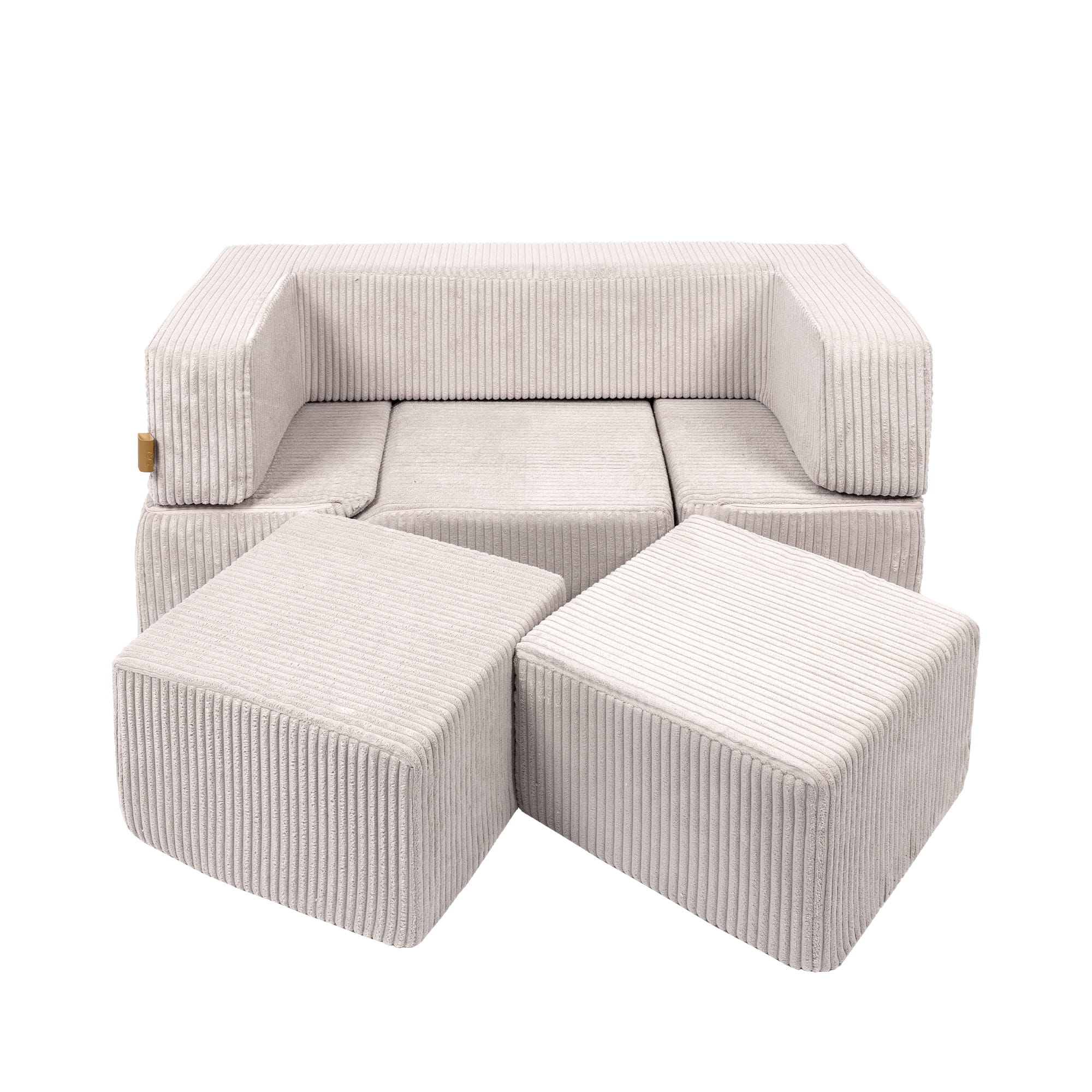 Kids Play Sofa Bricks | Kids Play Sofa | MeowBaby® Sofa Corduroy | Ecru Corduroy Play Sofa Bricks | Modular Play Sofa for Kids | Ecru Corduroy Play Sofa Bricks |